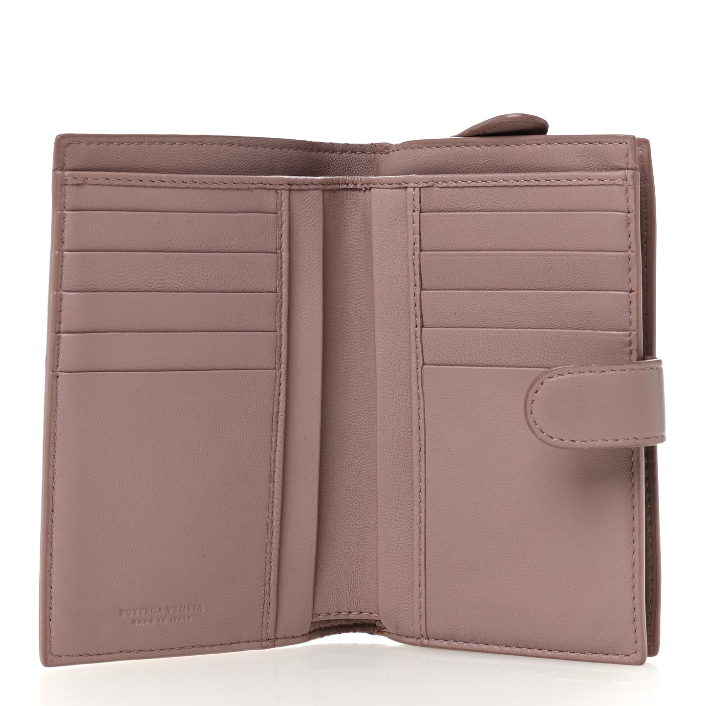 Nappa Intrecciato French Flap Wallet Mallow