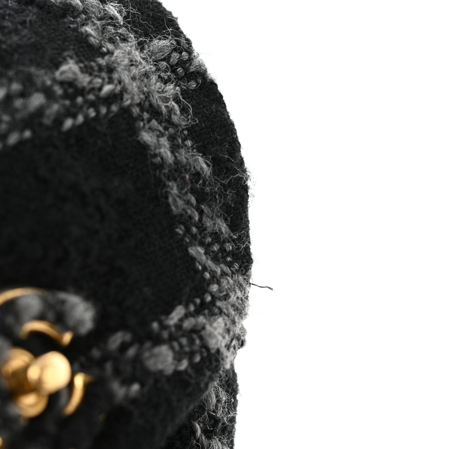 Wool Tweed Elegant Backpack Black Grey