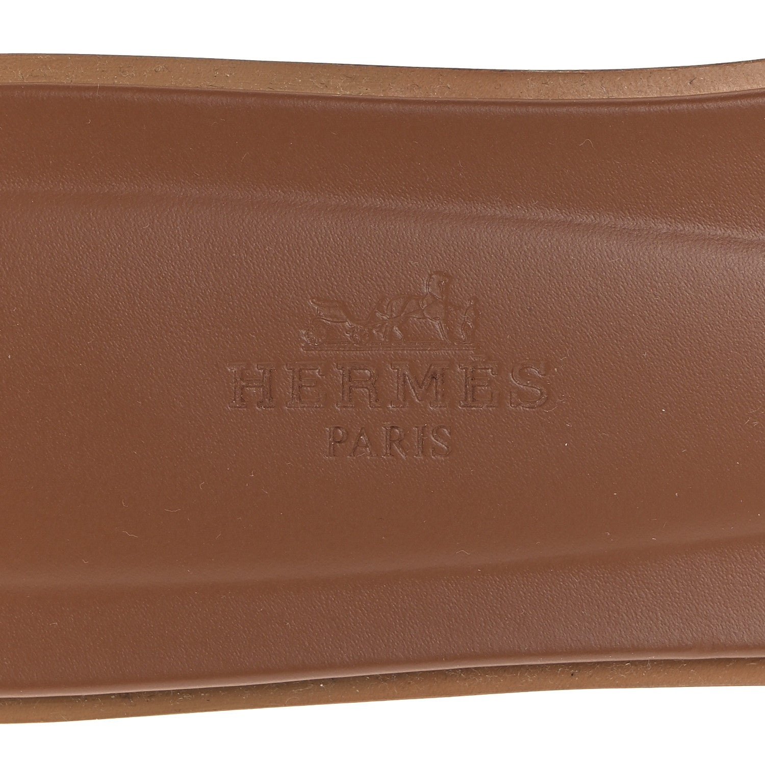 Hermes Box Calfskin Oran Sandals 38 Gold 9 of 10