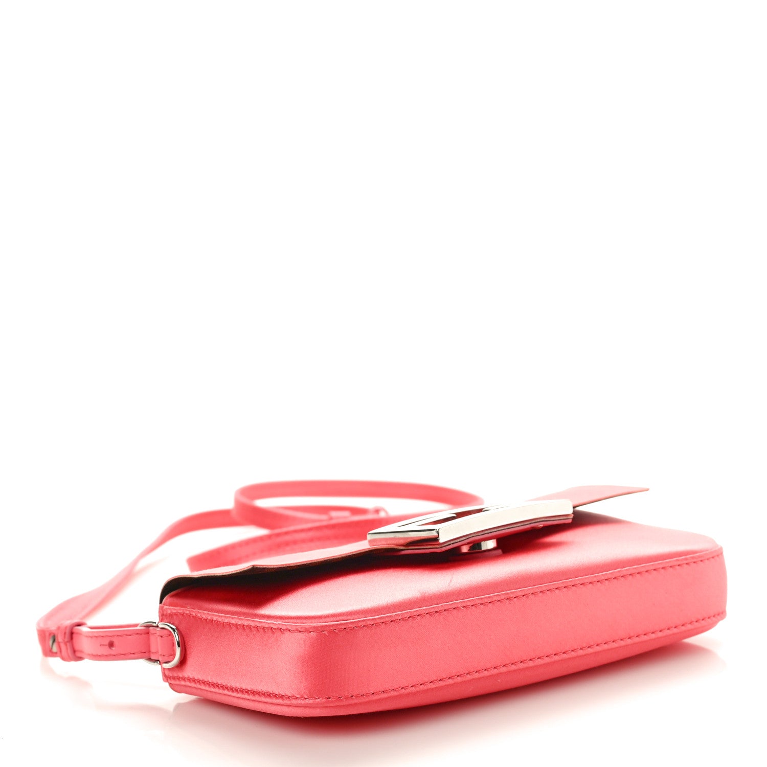 Fendi Silk Satin Phone Baguette Pink Dalia 4 of 9