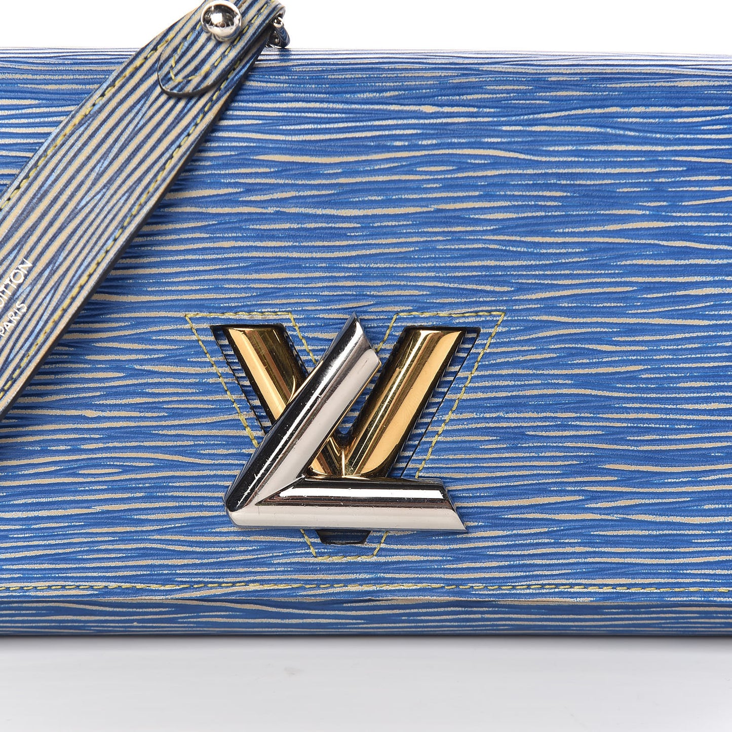 Epi Twist Chain Wallet Denim Light