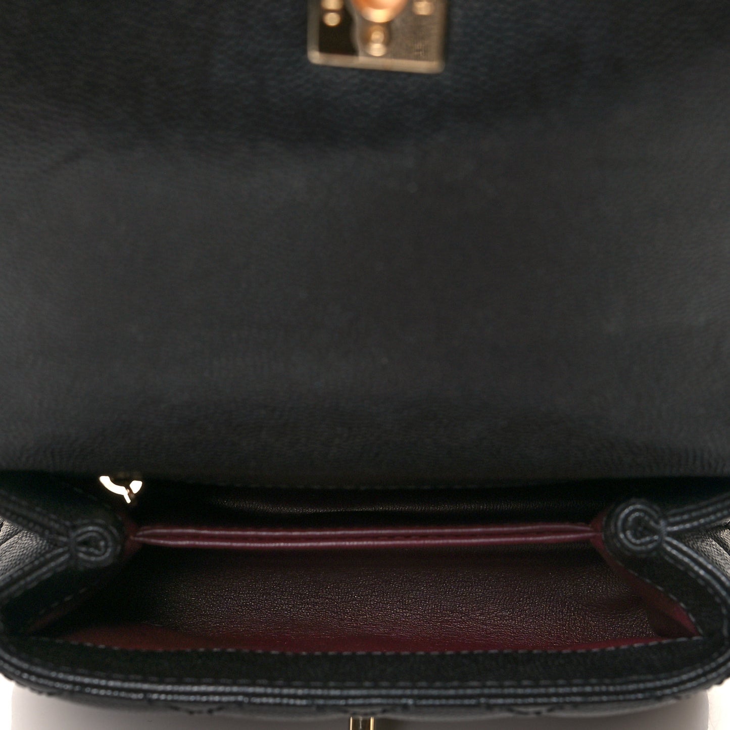 Caviar Quilted Extra Mini Coco Handle Flap Black
