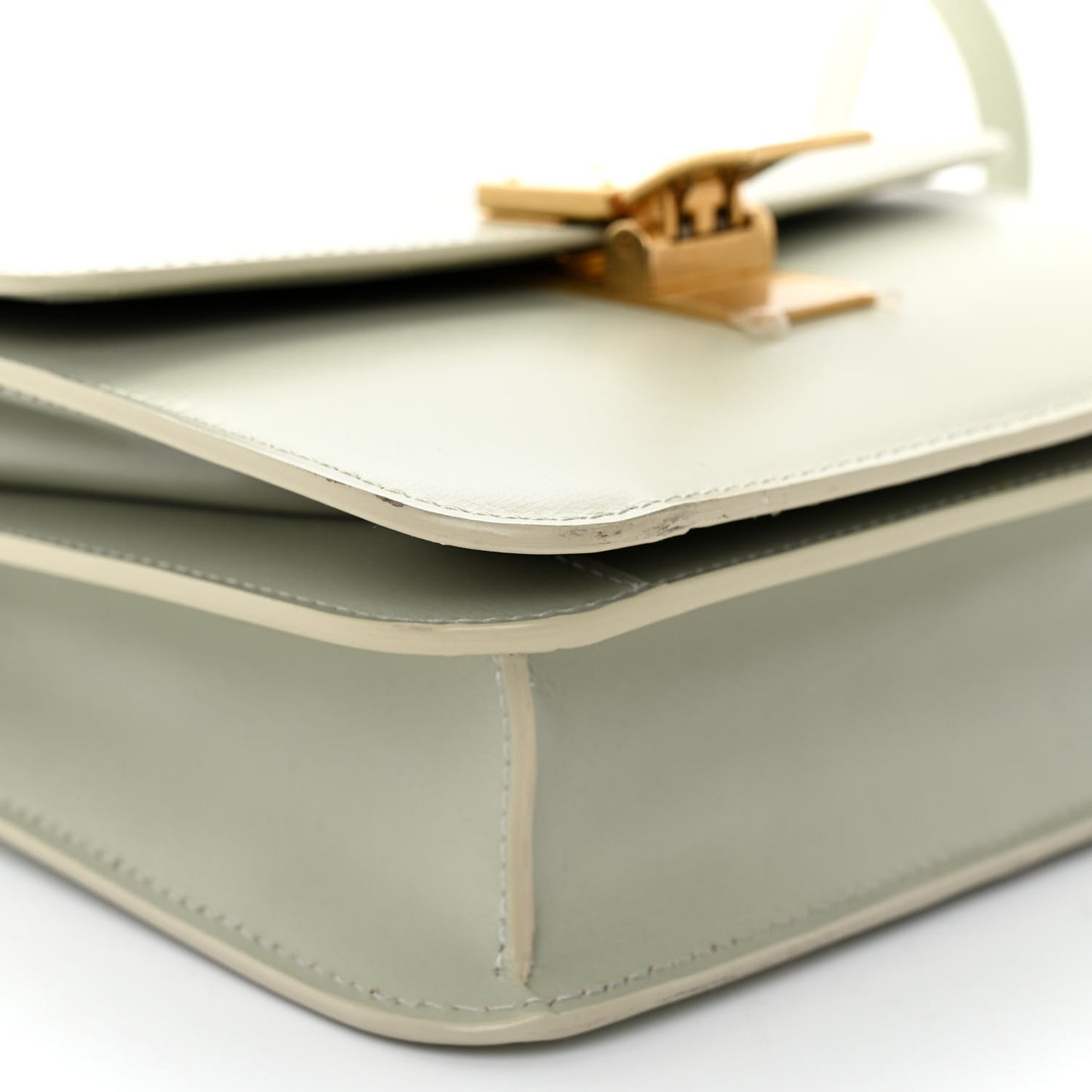 Box Calfskin Teen Classic Box Flap Bag Pastel Green
