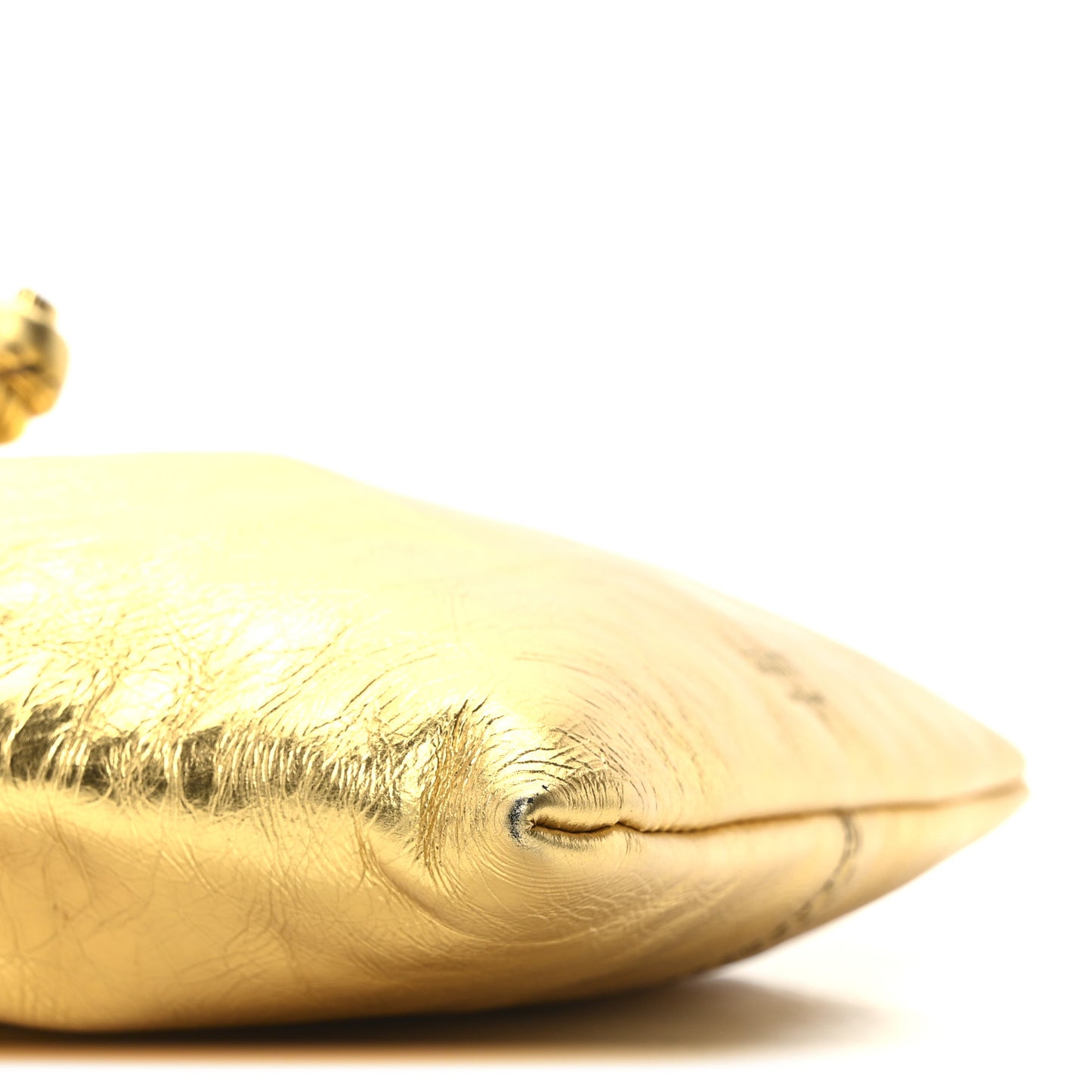 Metallic Calfskin Cecilia Small Bucket Bag Gold