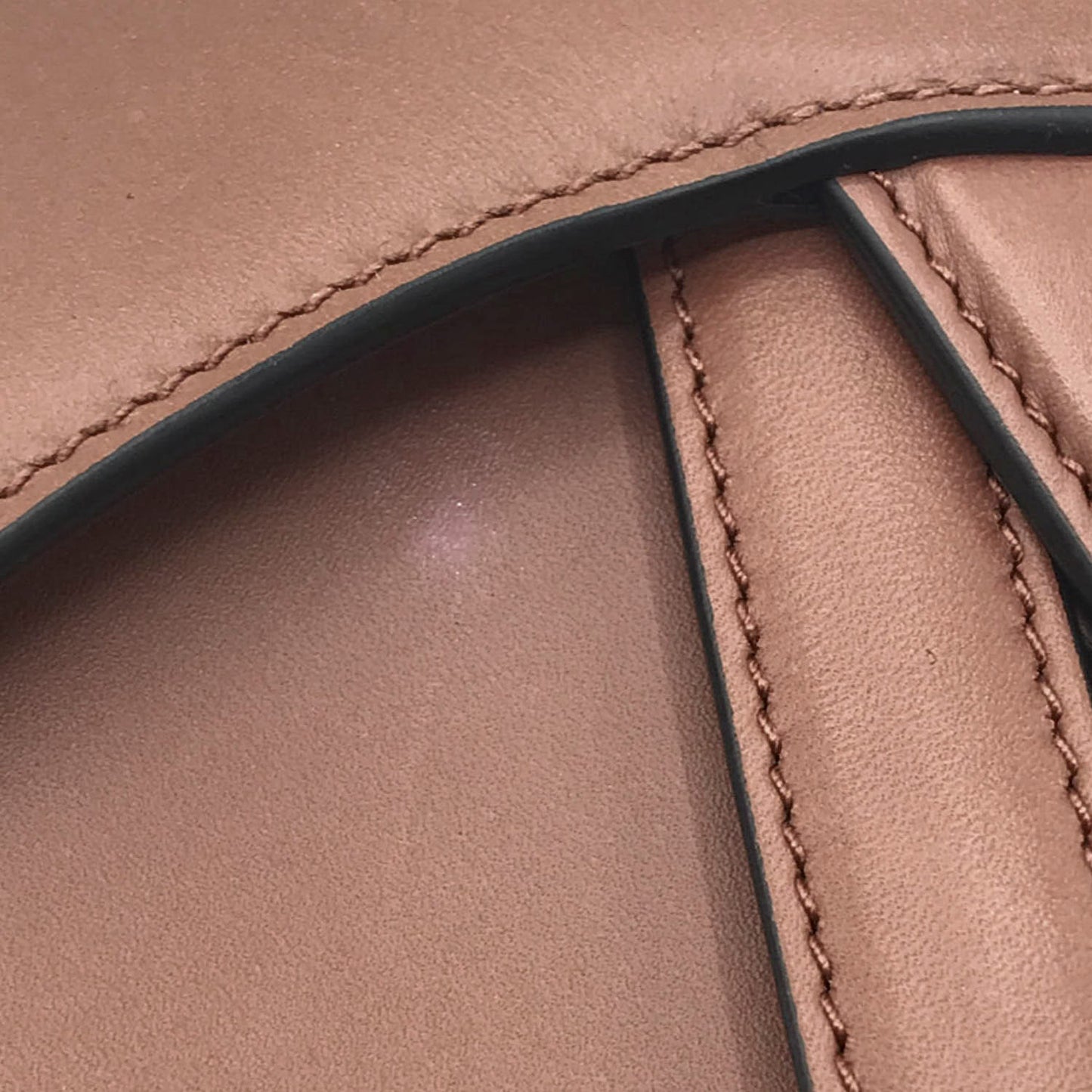 Calfskin Mini Saddle Bag Taupe