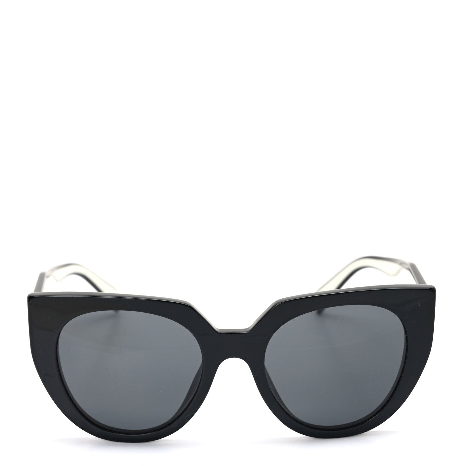 Prada Acetate Sunglasses SPR 14W Black White 2 of 7