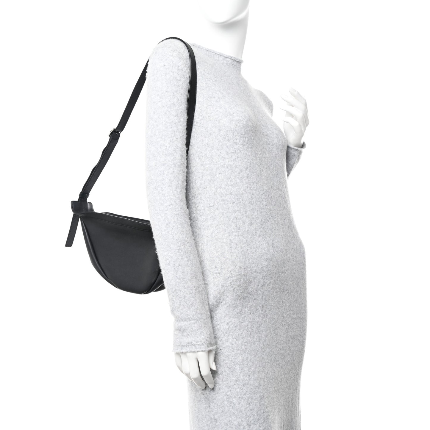 Smooth Calfskin Small Slouchy Banana Bag Black