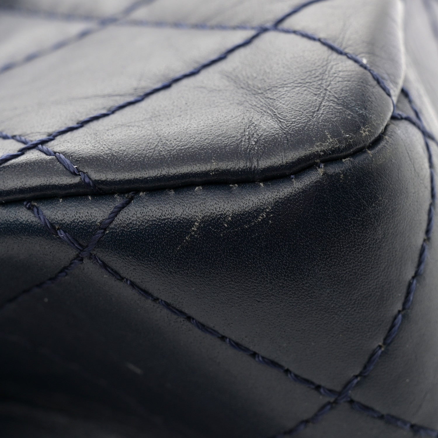 Chanel Aged Calfskin Quilted 2.55 Reissue 227 Flap Navy Blue 12 of 13
