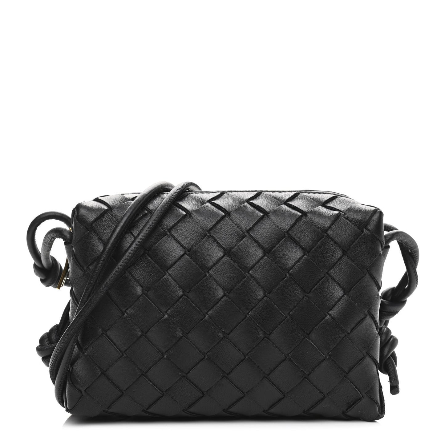 Nappa Intrecciato Mini Loop Camera Bag Black