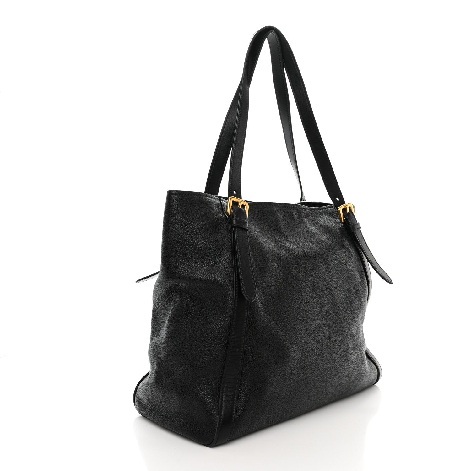 Prada Vitello Daino Shopping Tote Black 3 of 11