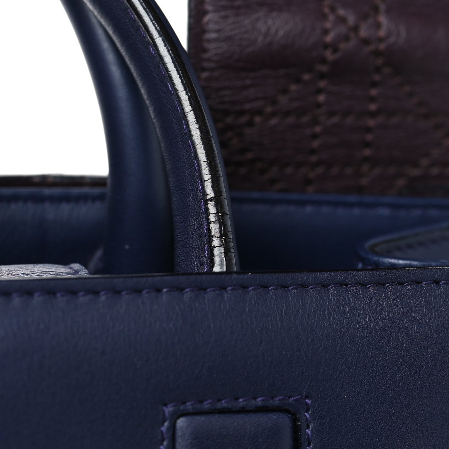 Smooth Calfskin Medium Diorever Flap Navy