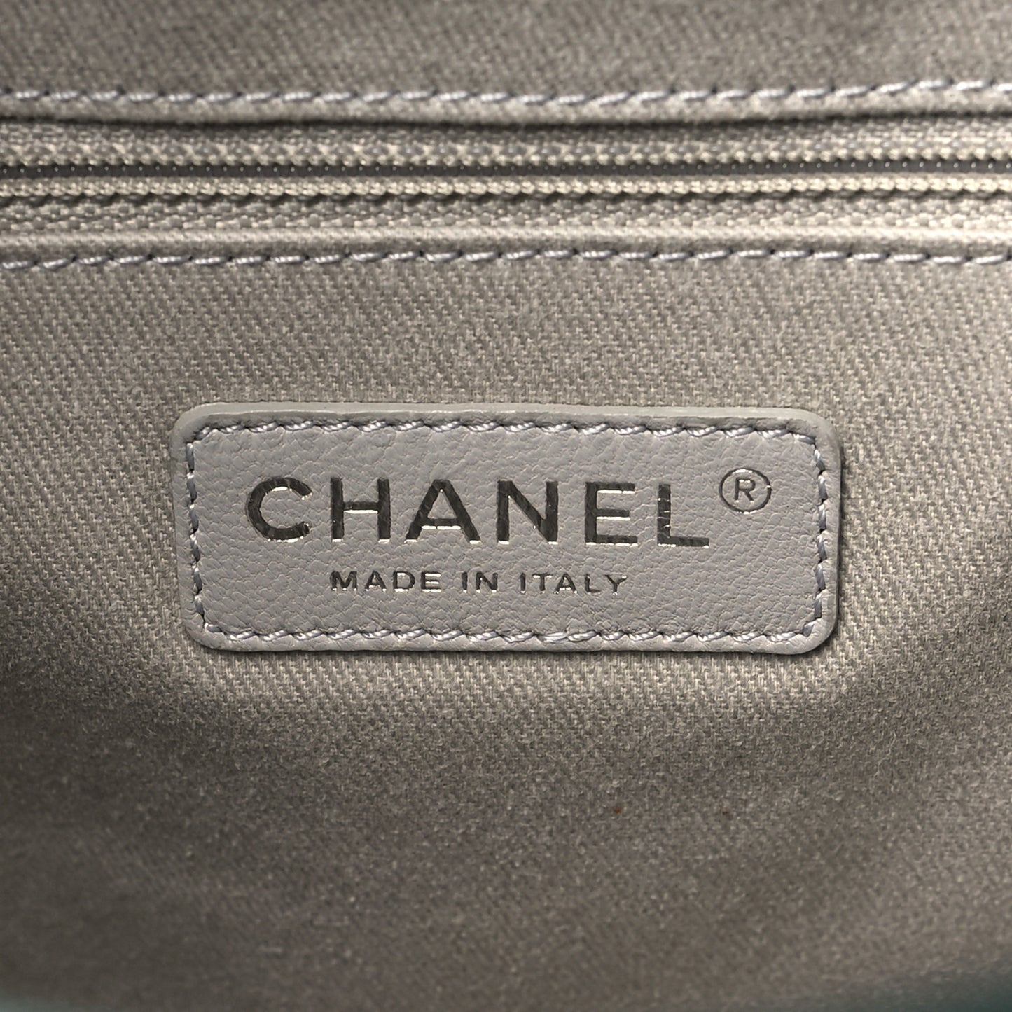 Glazed Calfskin Mini Deauville Tote Green