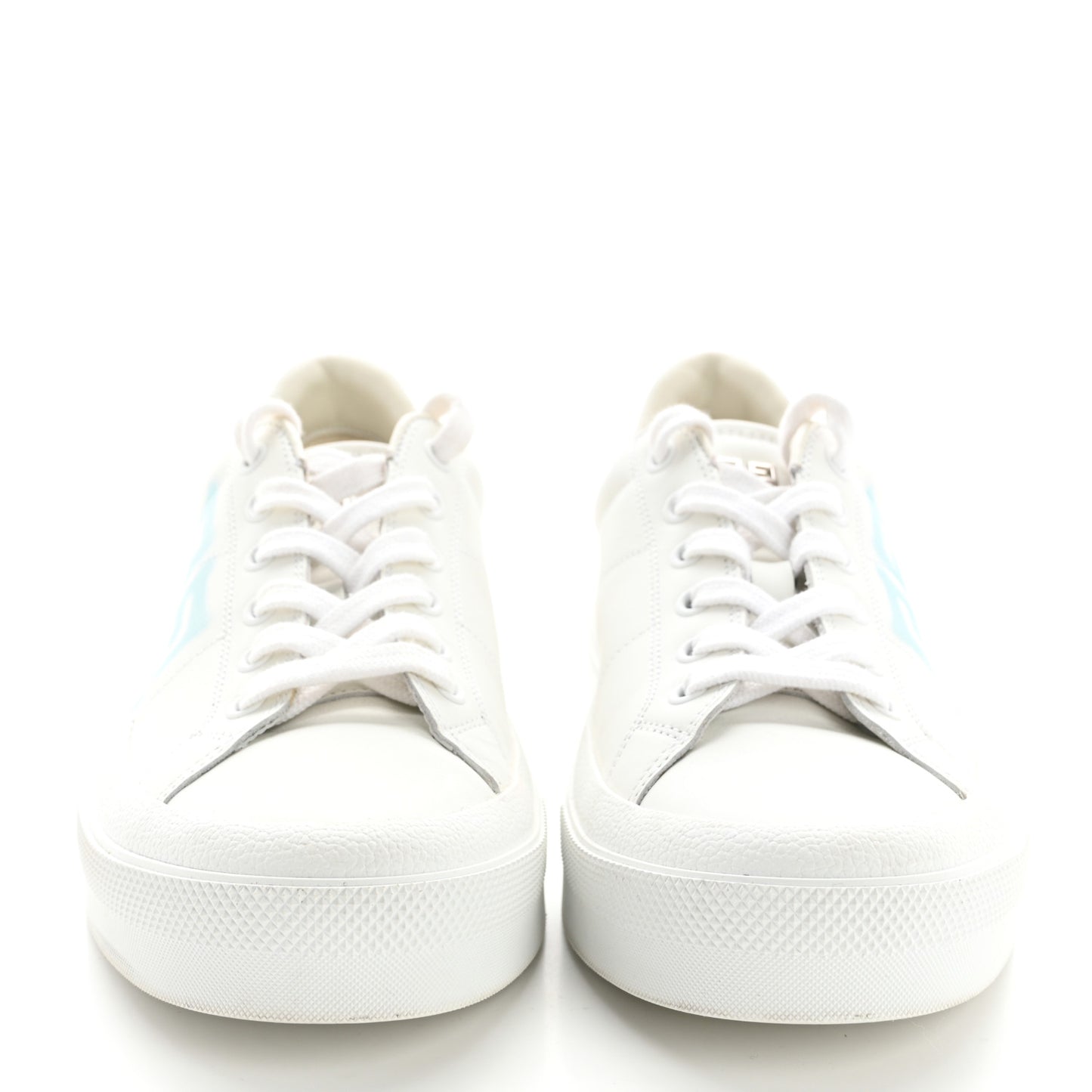 X JOSH SMITH Calfskin City Sport Womens Sneakers 40 White Light Blue