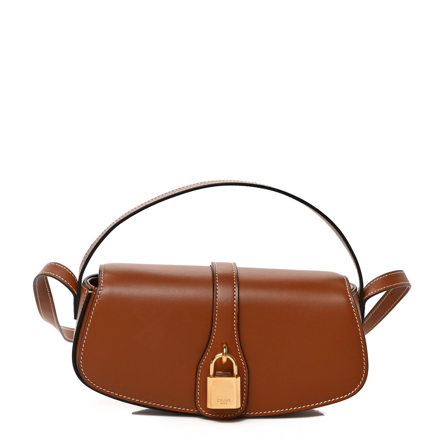 Smooth Calfskin Tabou Clutch On Strap Tan
