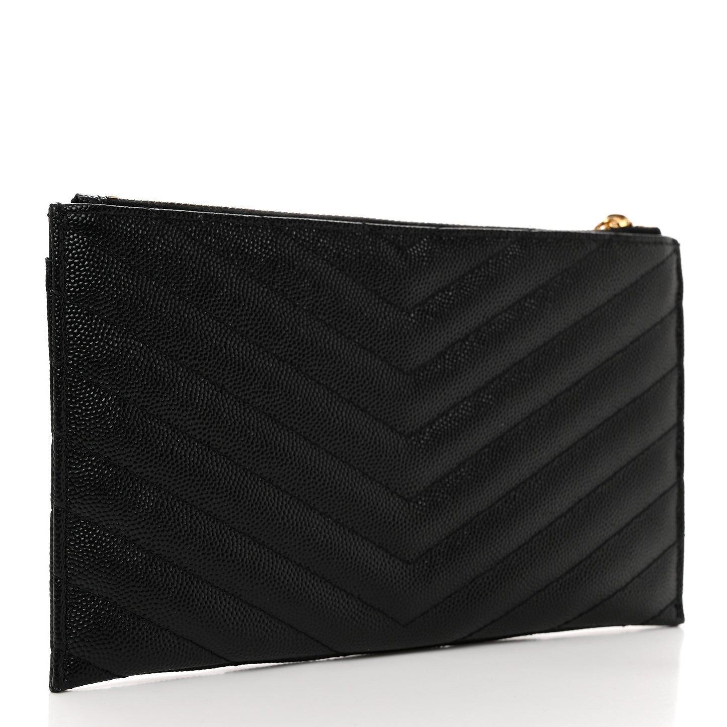Grain De Poudre Chevron Monogram Bill Pouch Black