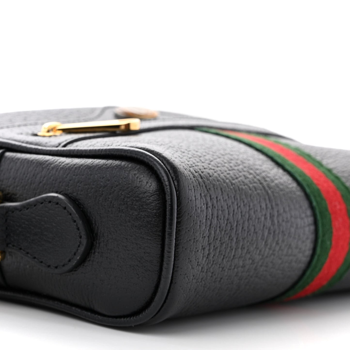 Calfskin Web Mini Ophidia Shoulder Bag Black