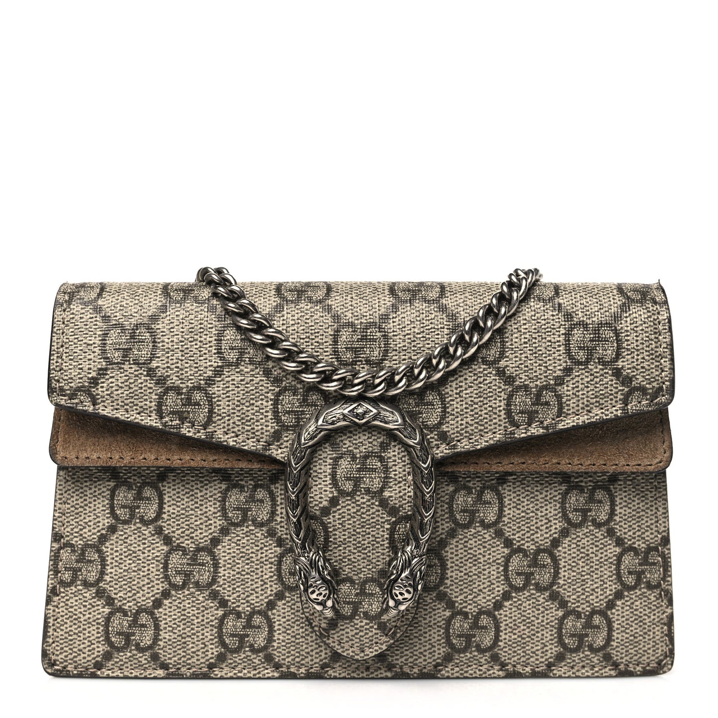 GG Supreme Monogram Super Mini Dionysus Shoulder Bag Taupe
