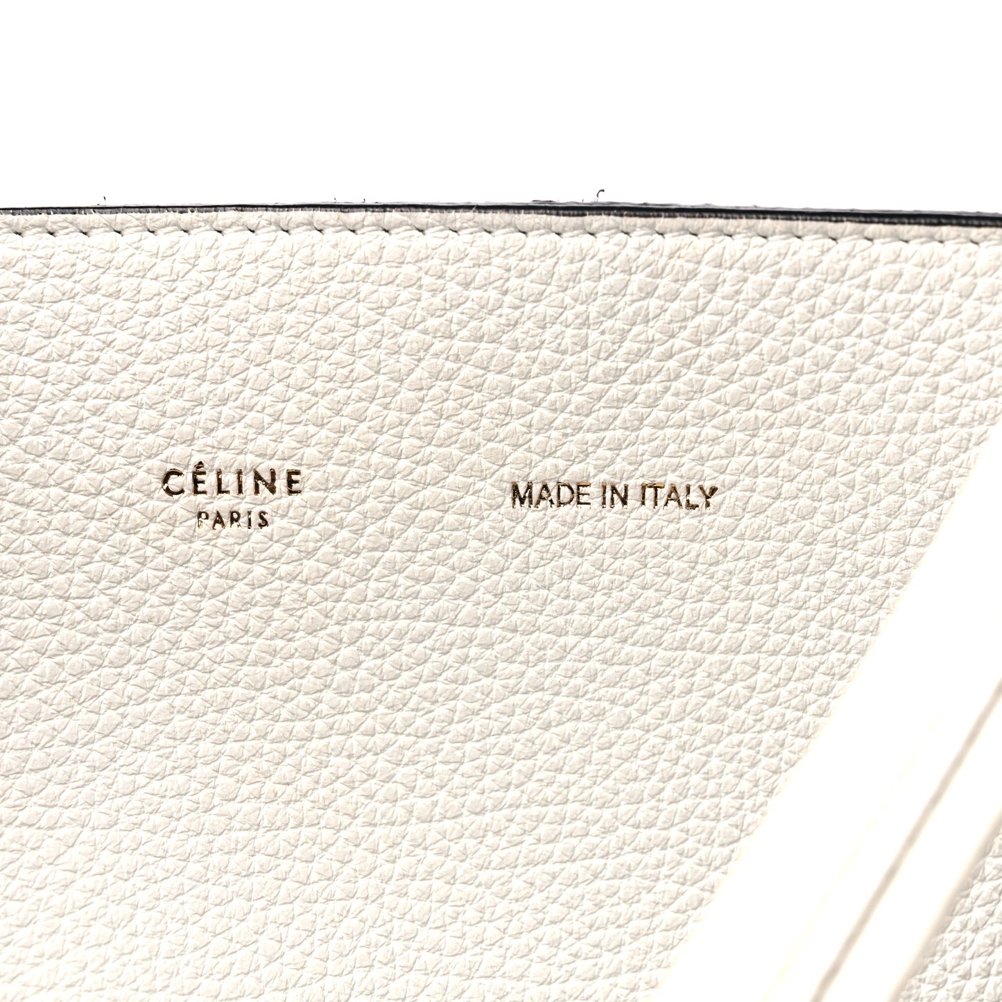 Grained Calfskin Medium Horizontal Cabas Phantom White