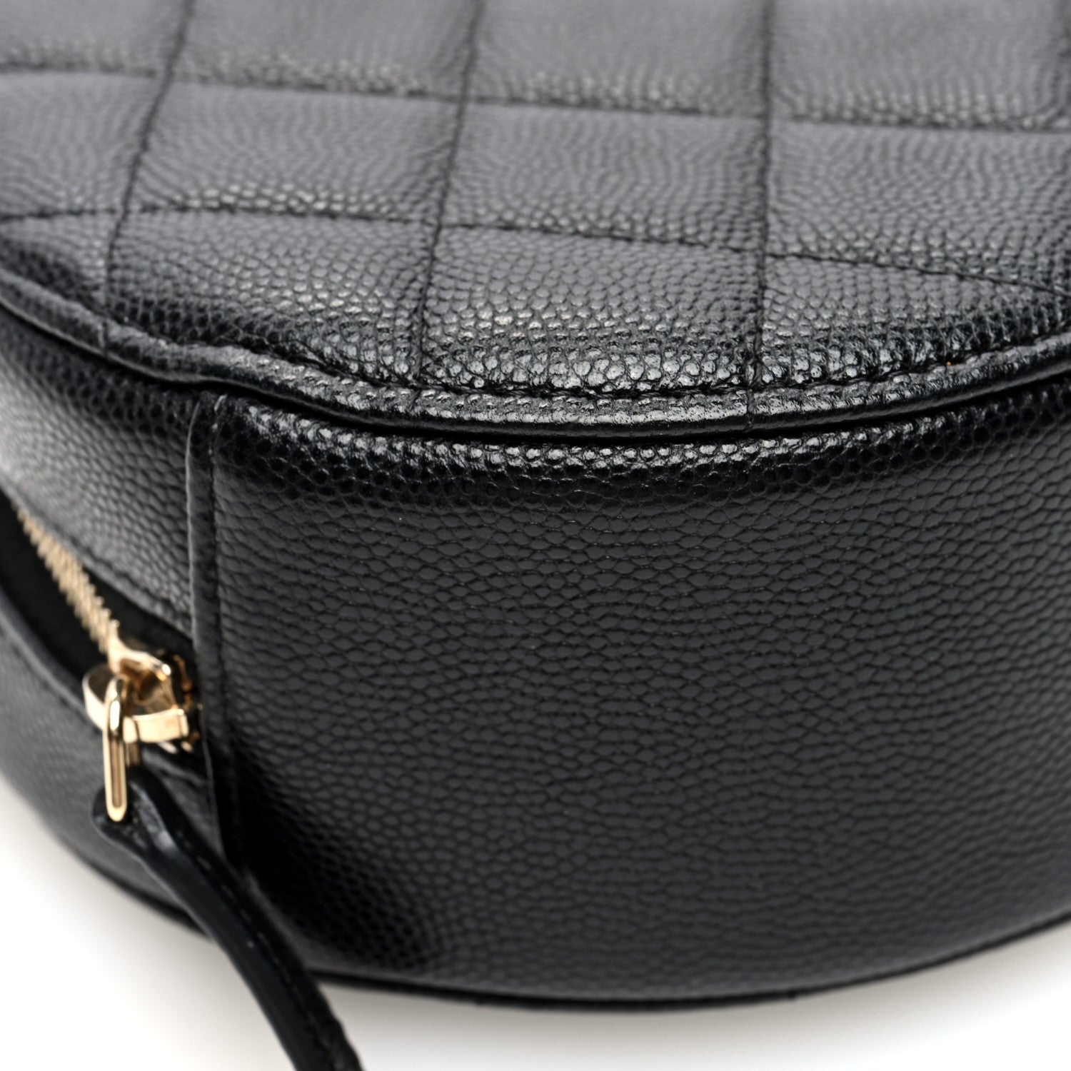 Chanel Caviar Quilted Round Clutch With Chain Black 9 of 10