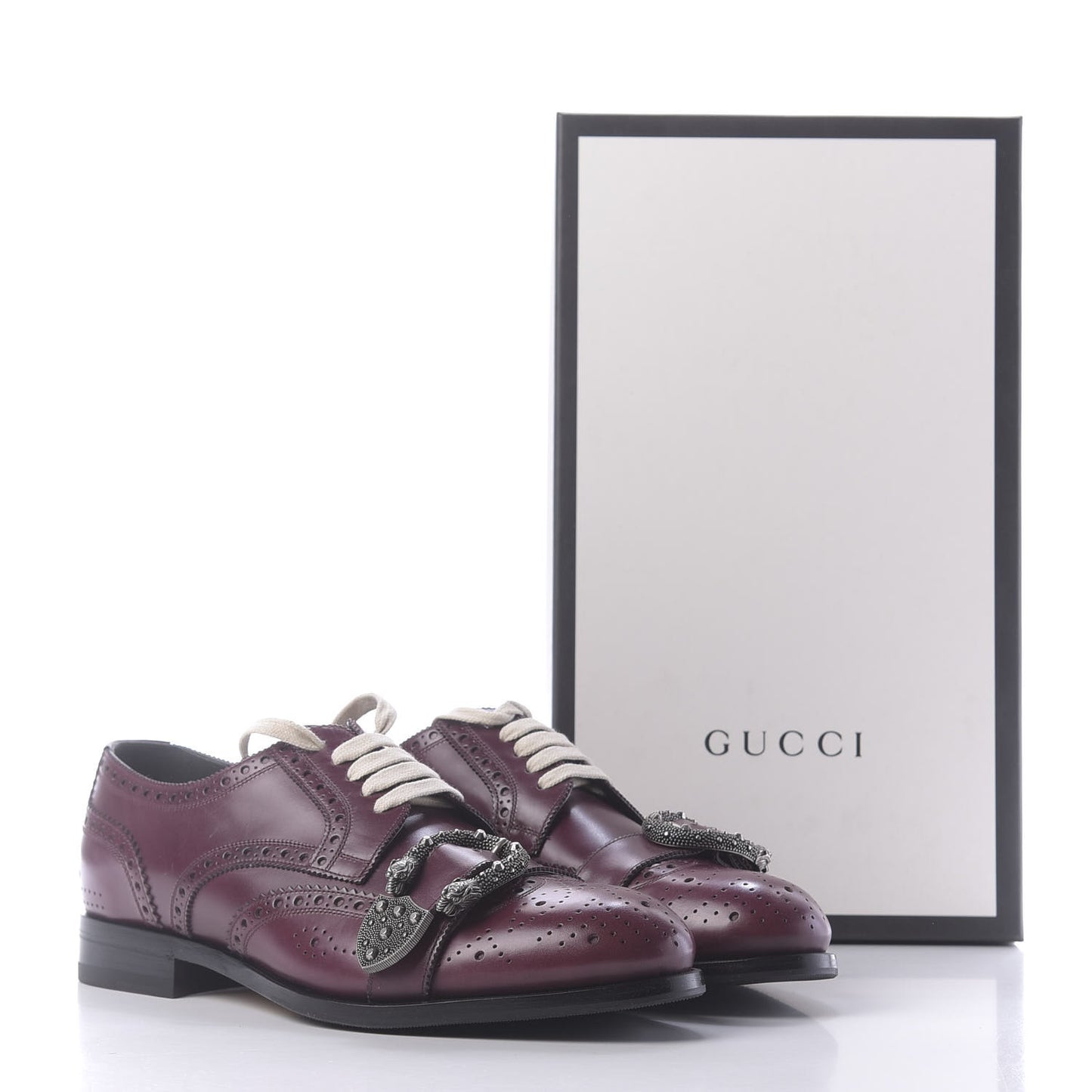 Calfskin Bee Embroidered Mens Queercore Brogue Derby Shoes 9.5 Bordeaux
