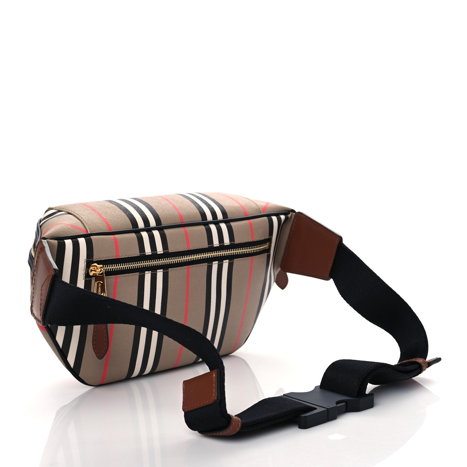 Burberry E-Canvas Icon Stripe Sonny Bum Bag Archive Beige 3 of 9