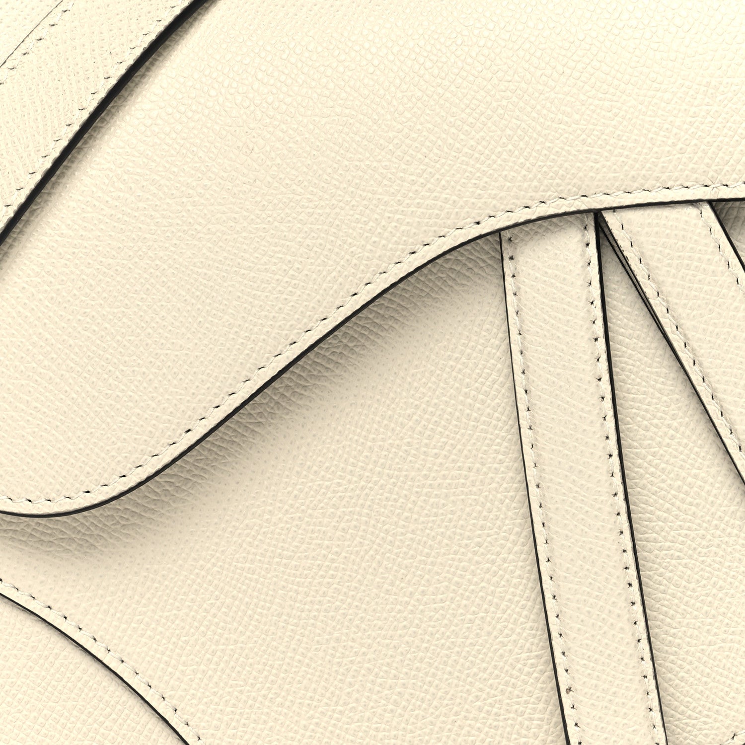 Christian Dior Grained Calfskin Saddle Bag With Strap Latte 7 of 9