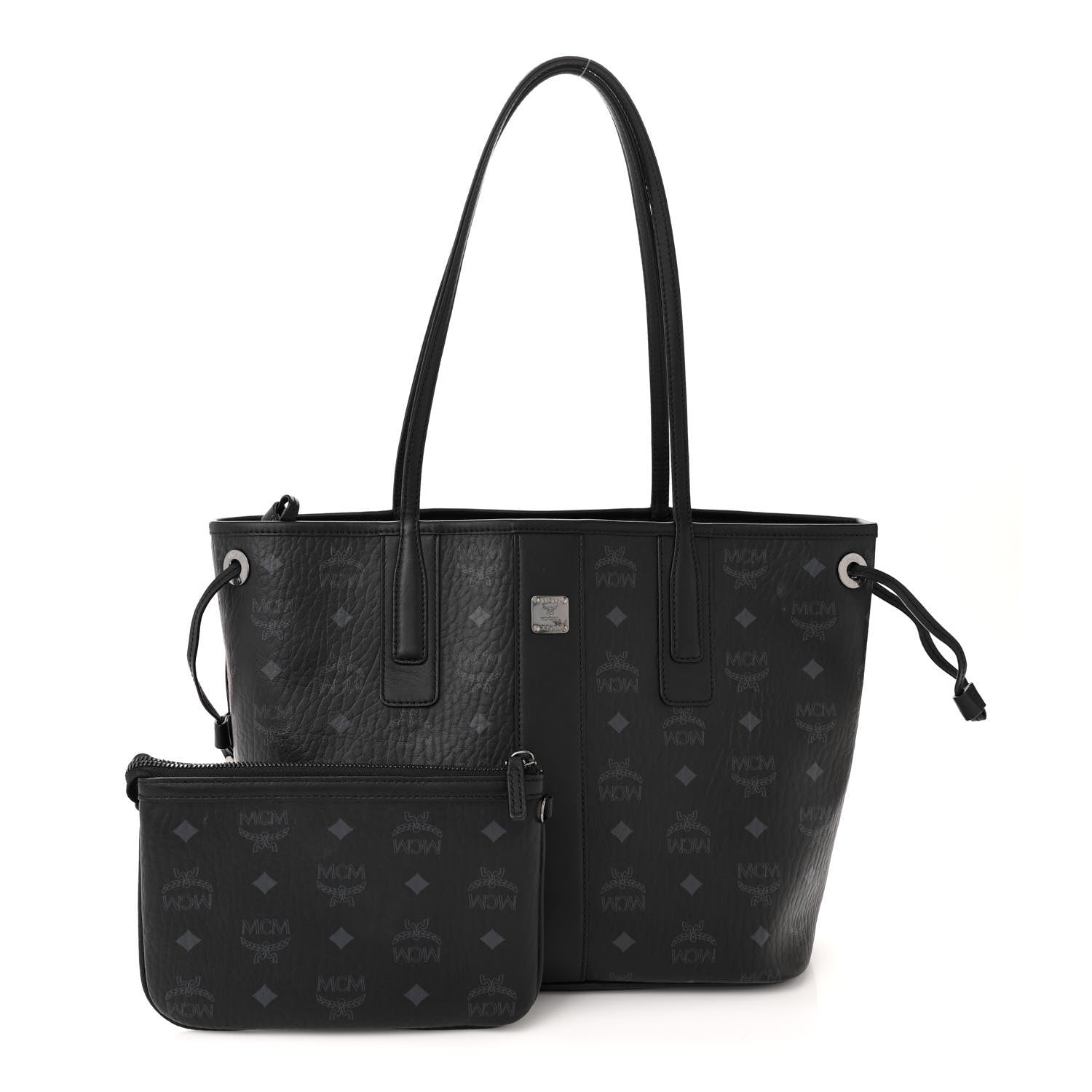 MCM Visetos Small Liz Reversible Shopper Tote Black 1 of 19