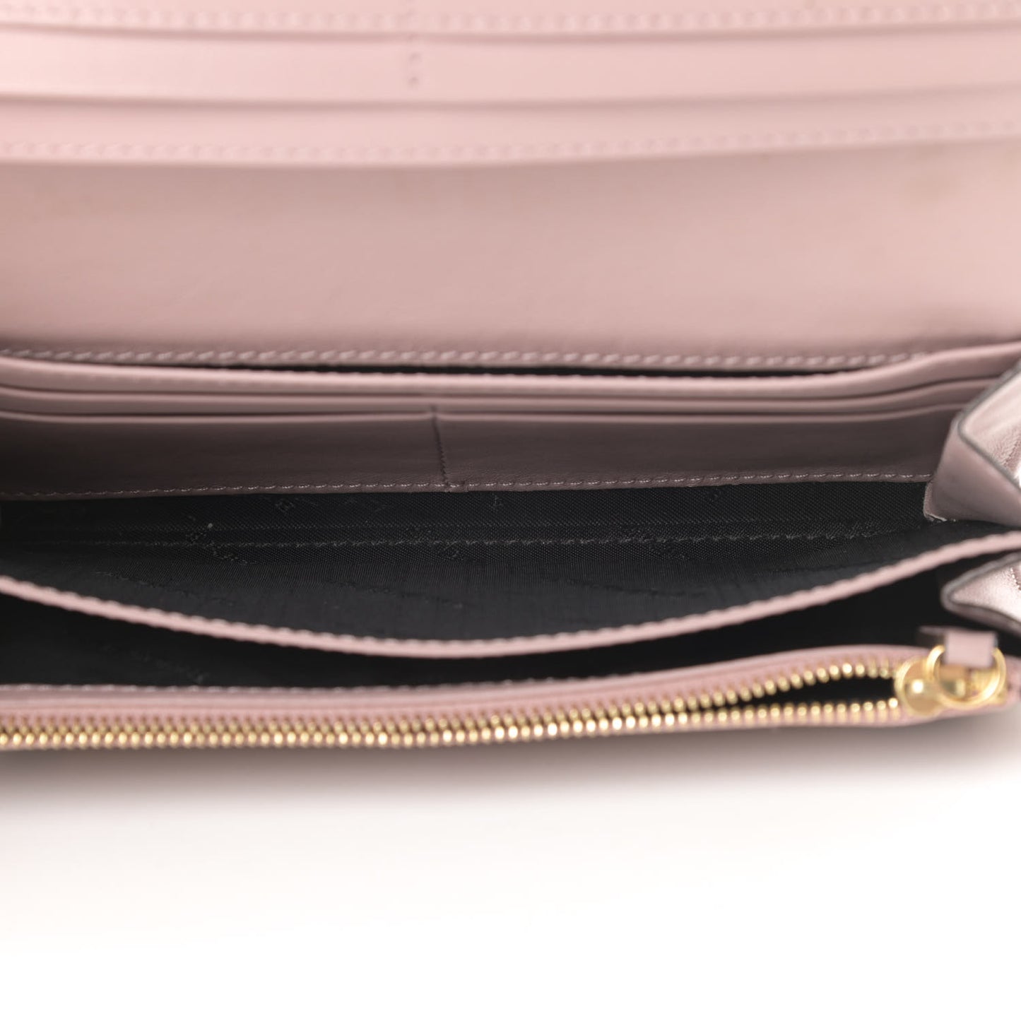 Calfskin House Check Porter Continental Wallet Pale Orchid
