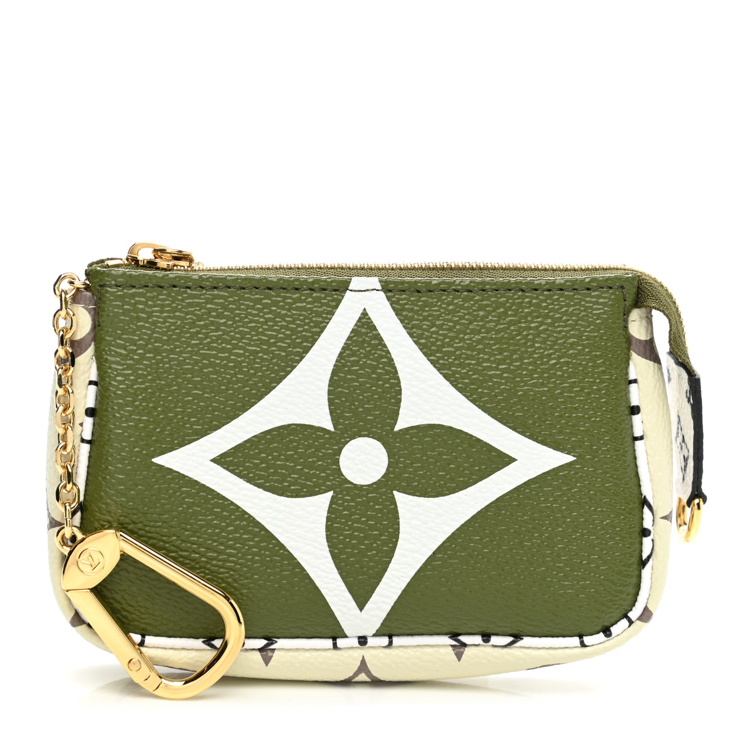 Monogram Giant Micro Pochette Accessories Kaki White