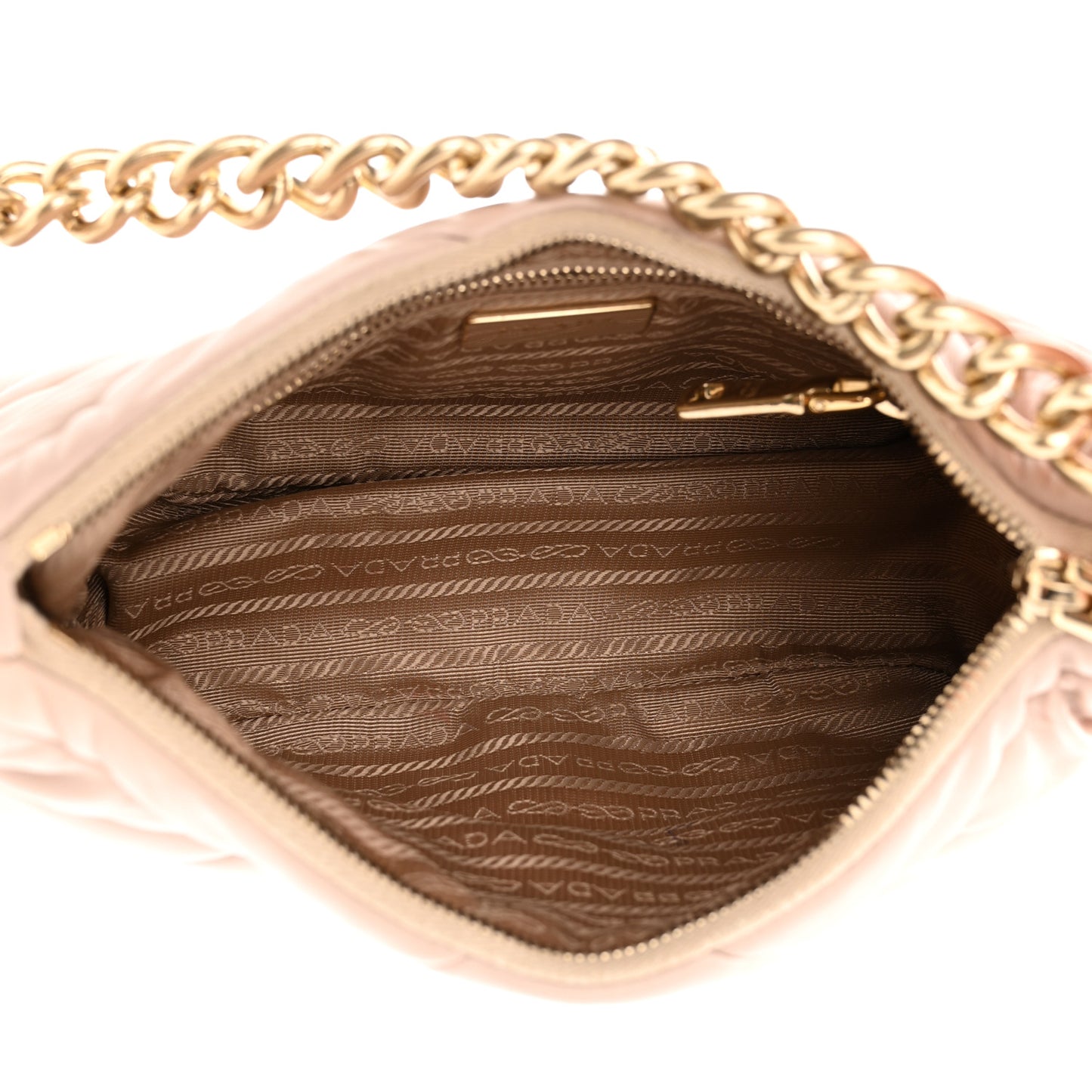 Nappa Re-Nylon Triangle Quilted Patchwork System Shoulder Bag Ninfea