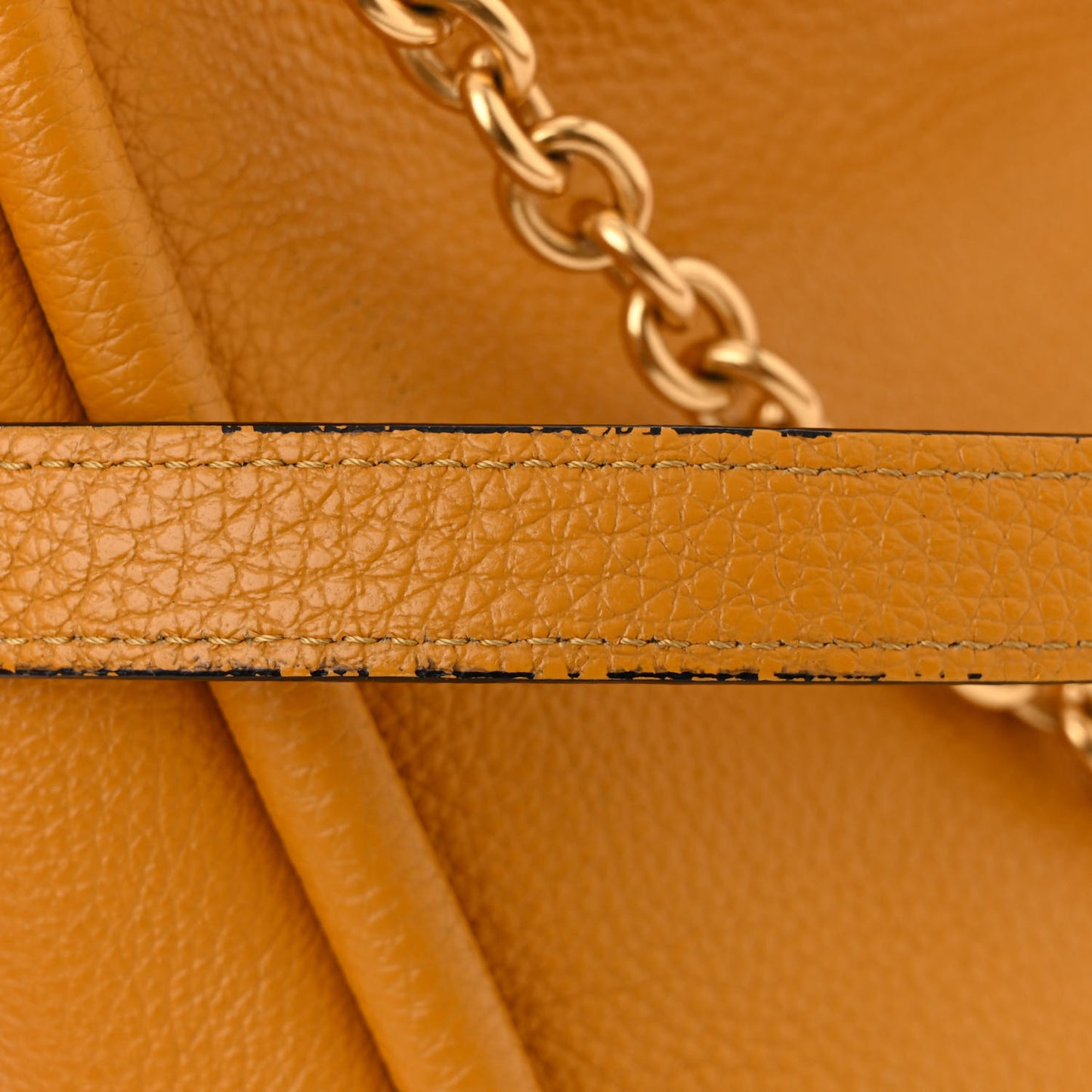 Small Classic Grain Calfskin Leighton Deep Amber