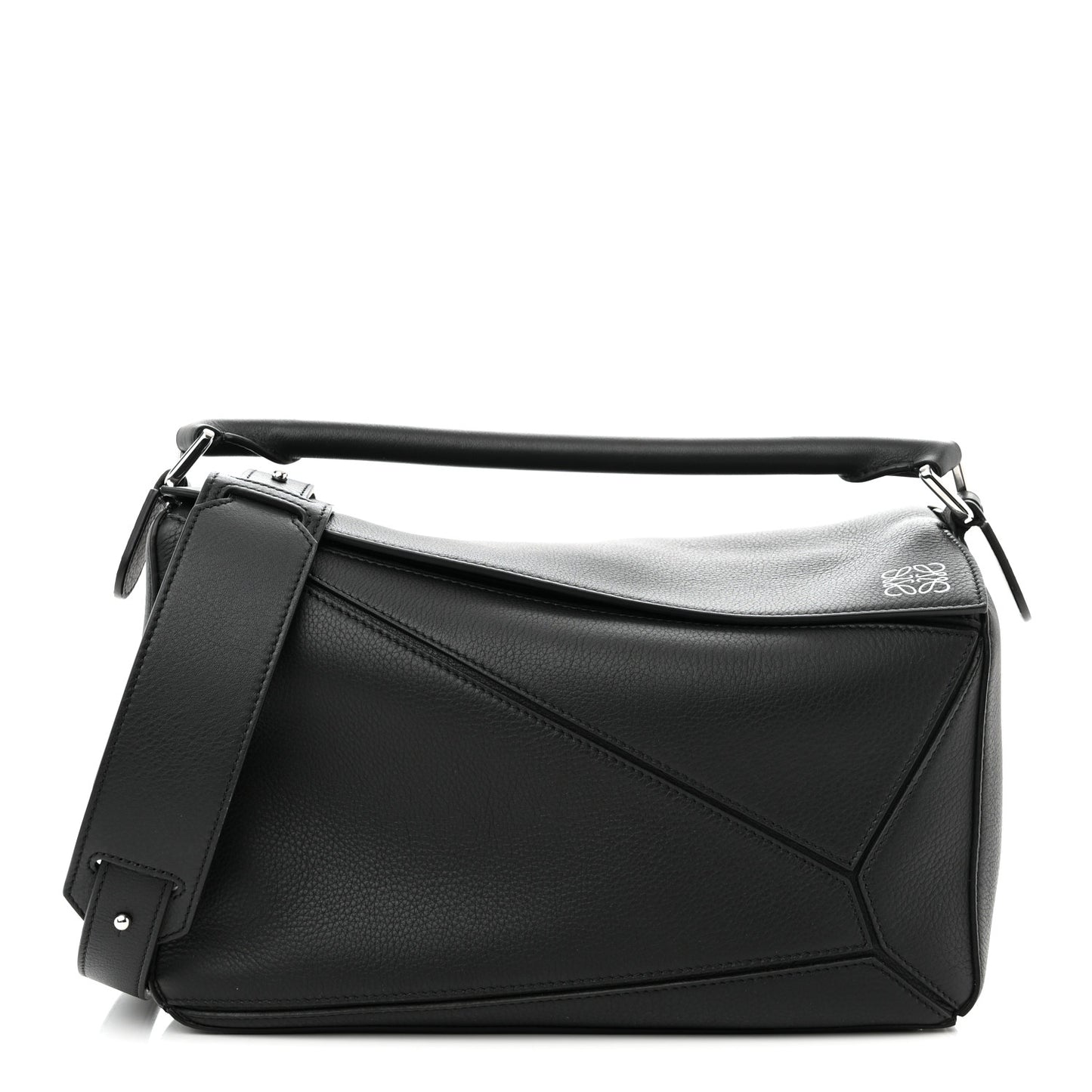 Calfskin Medium Puzzle Bag Black