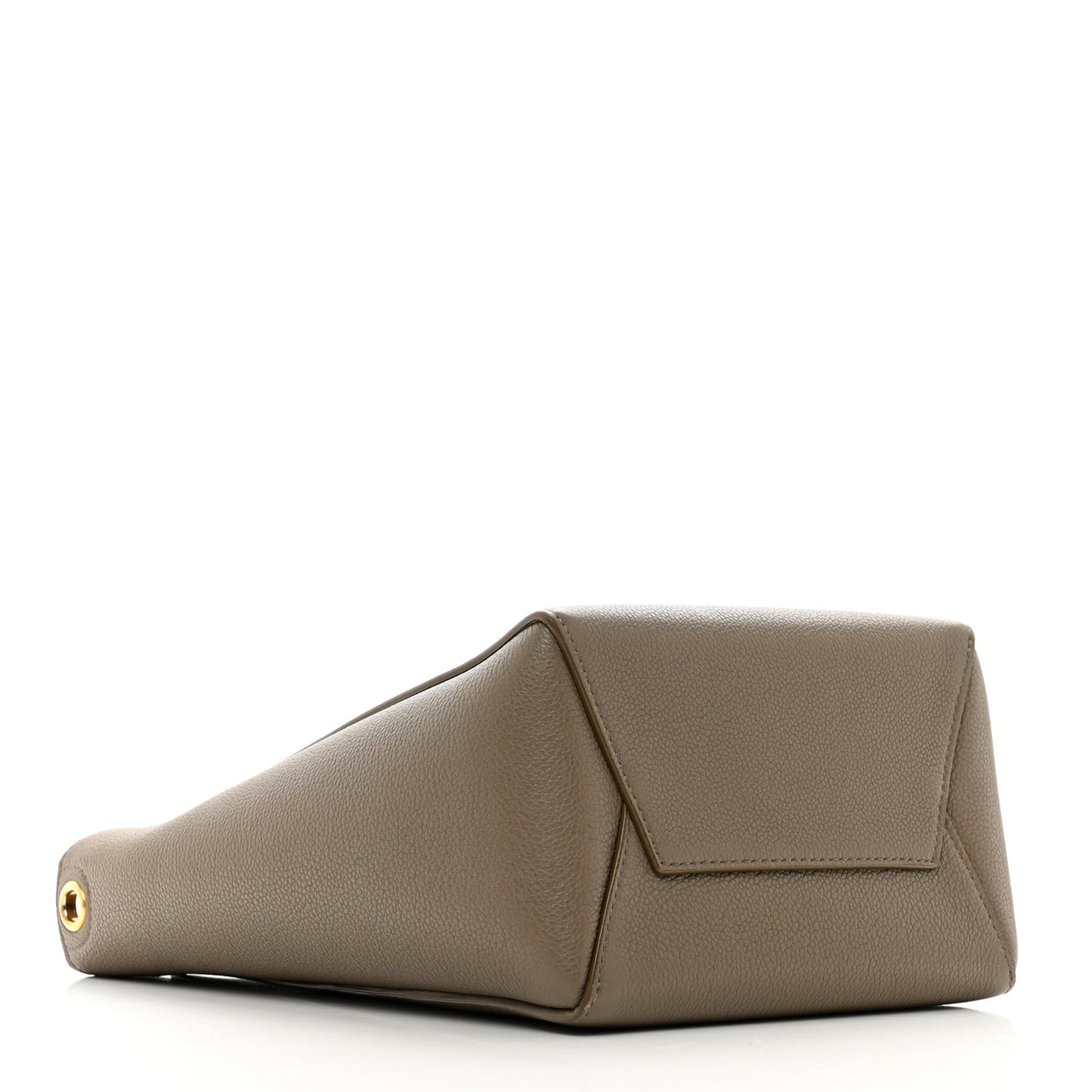 Soft Grained Calfskin Small Sangle Bucket Bag Taupe