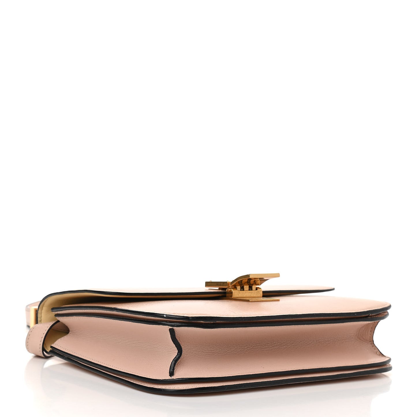 Shiny Goatskin Medium Classic Box Flap Bag Blush