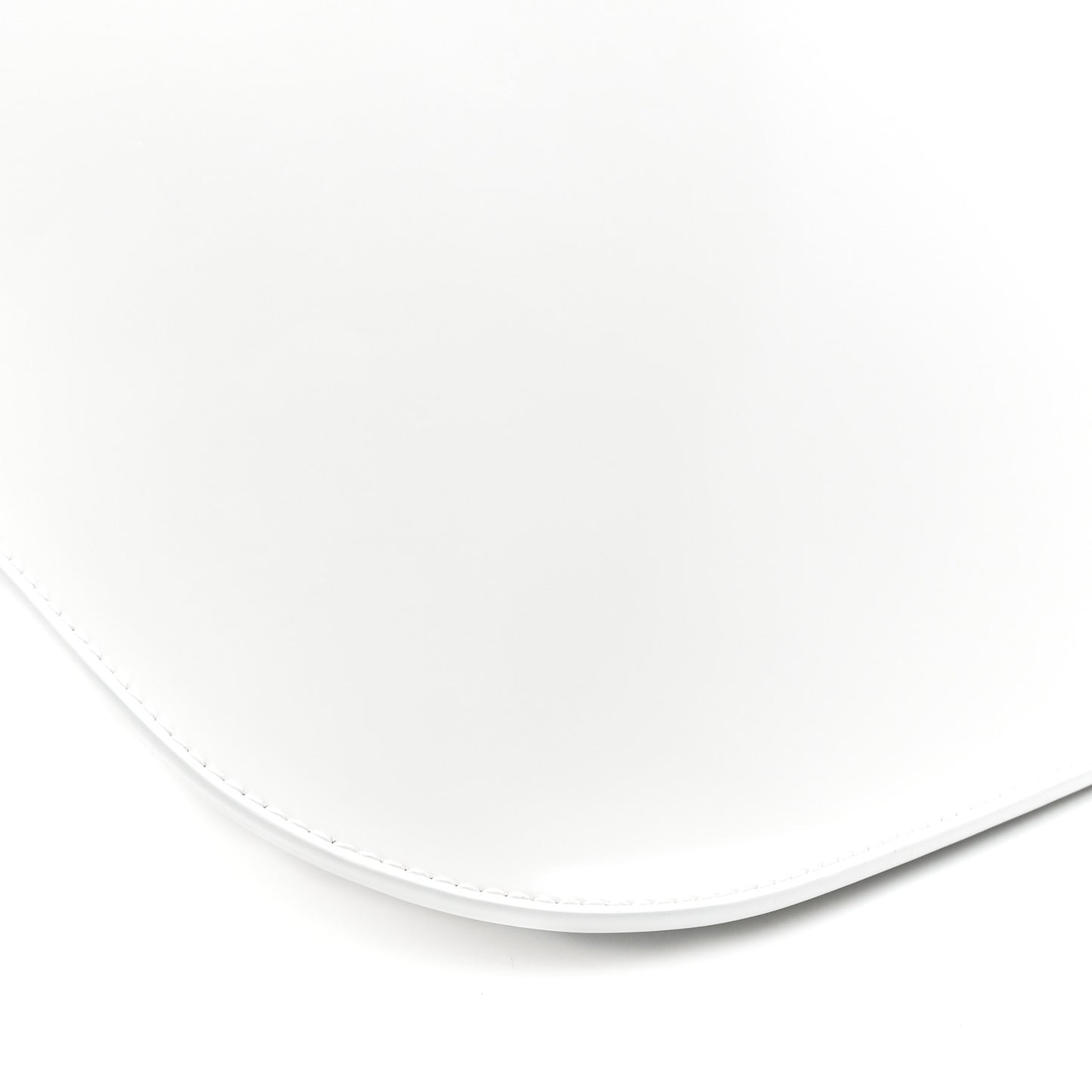 Brushed Calfskin Cradle Fold Over Shoulder Bag White Parakeet