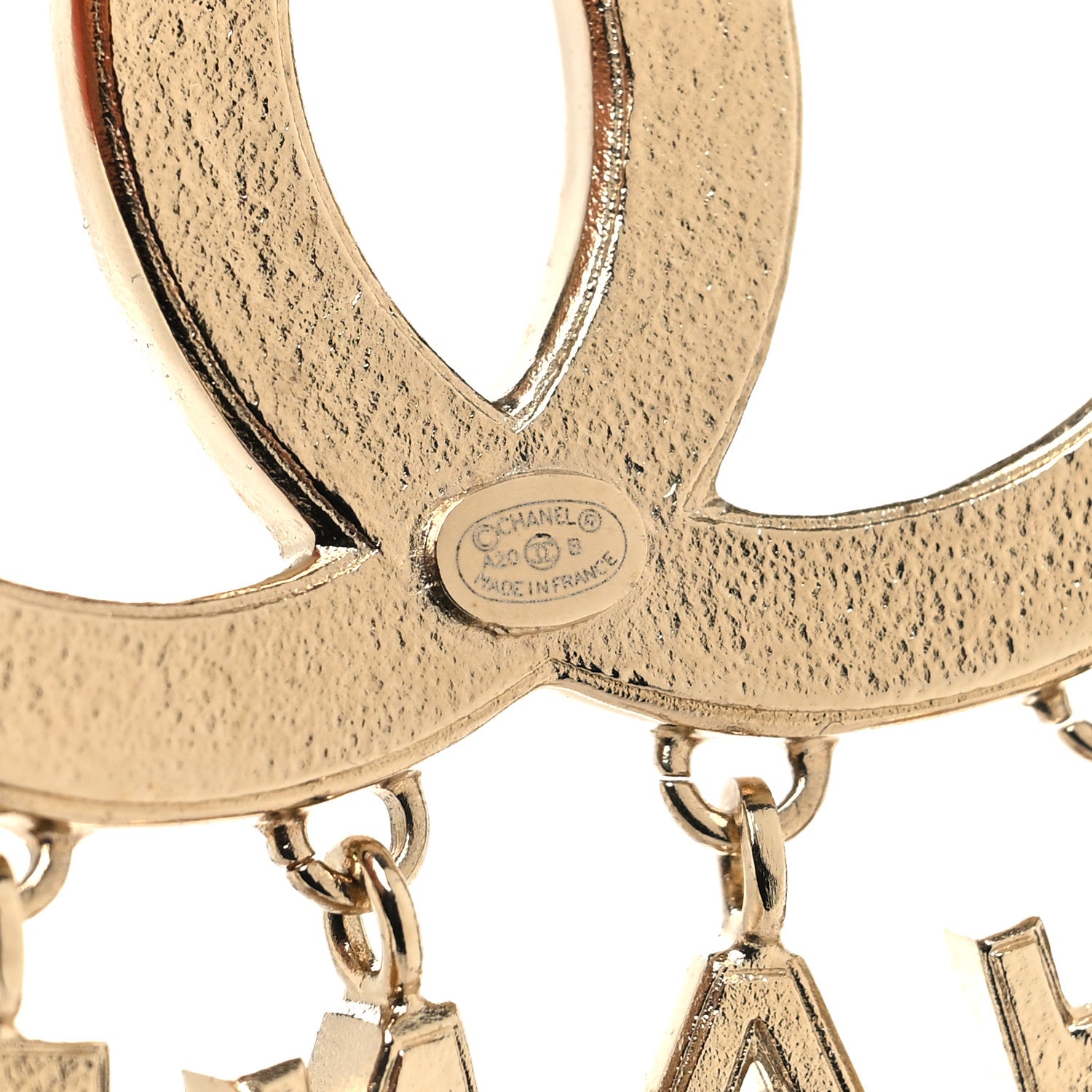 Chanel Crystal Pearl Signature Drop Brooch Gold 3 of 4