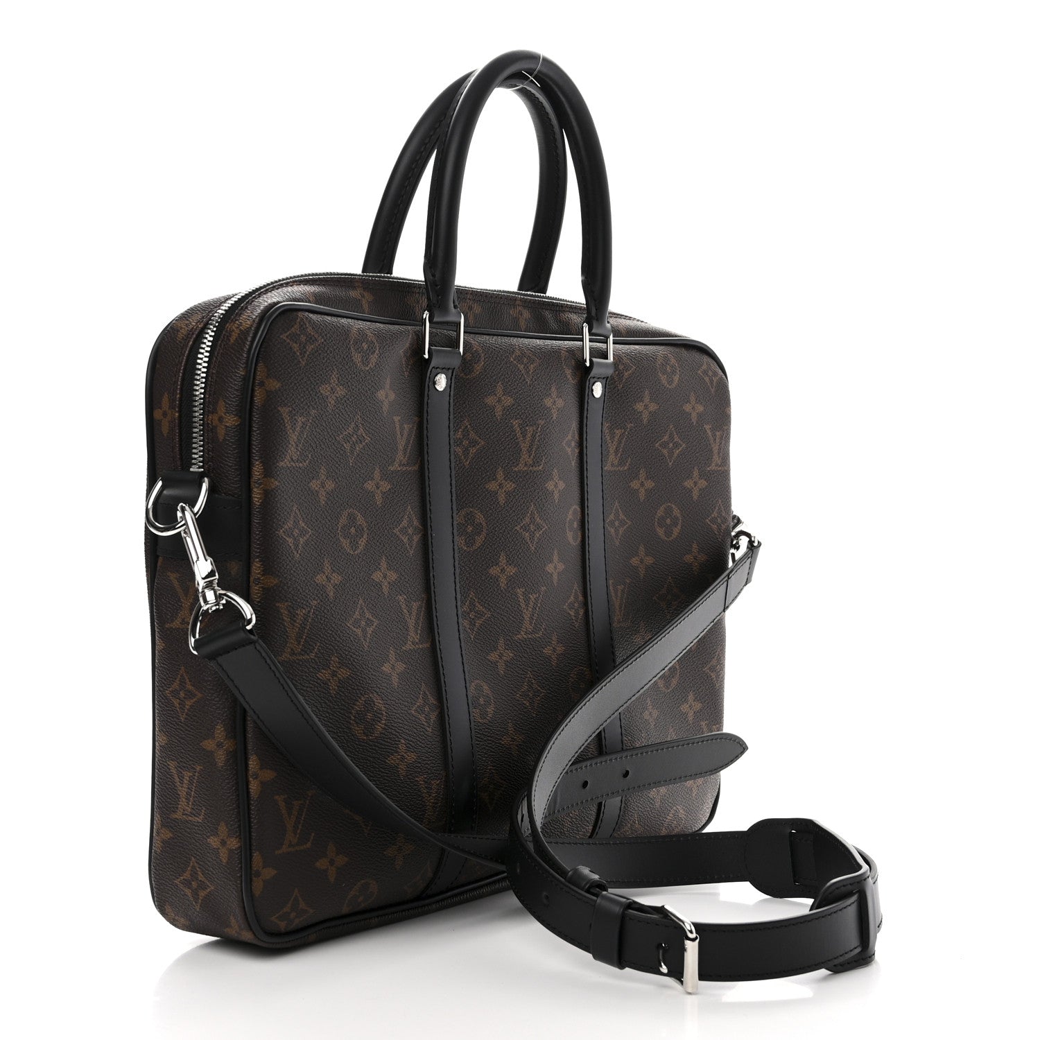 Louis Vuitton Monogram Macassar Porte-Documents Voyage PM 3 of 9