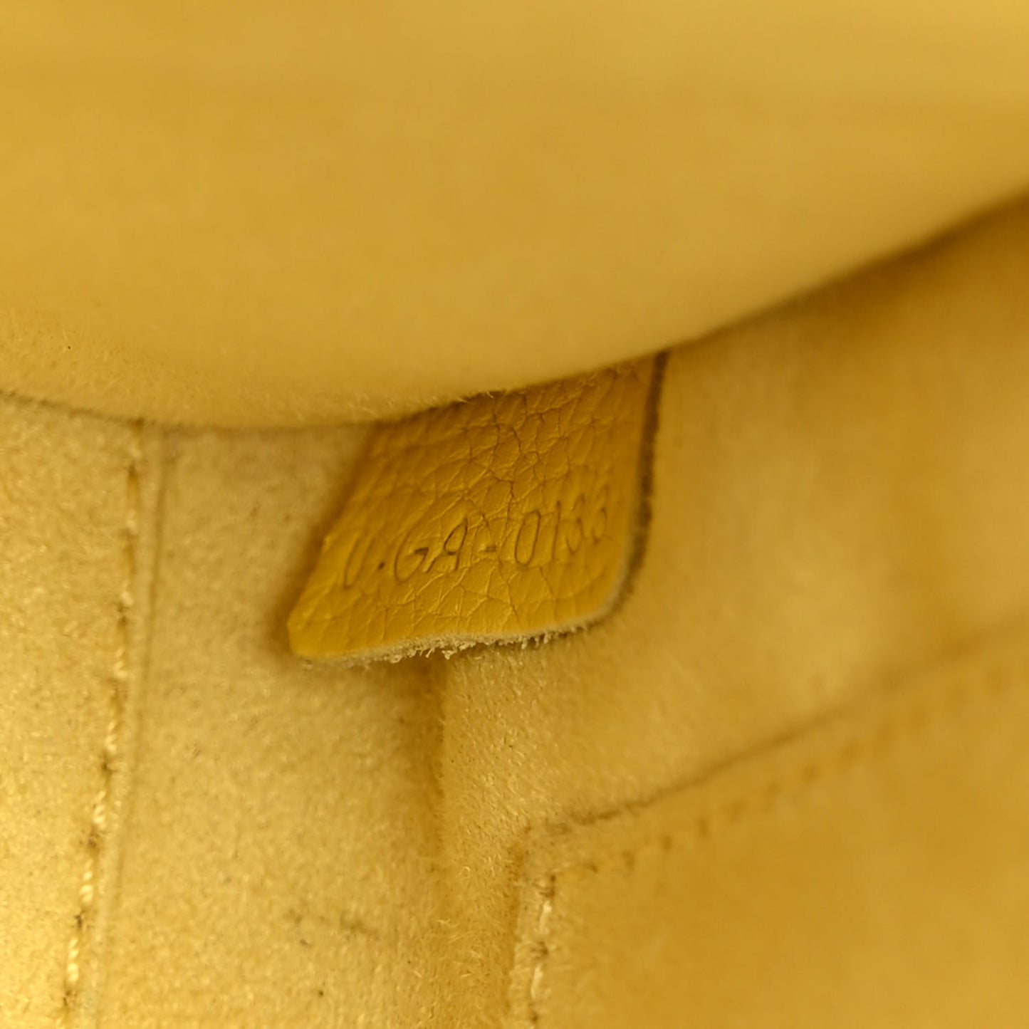 Drummed Calfskin Nano Luggage Citron