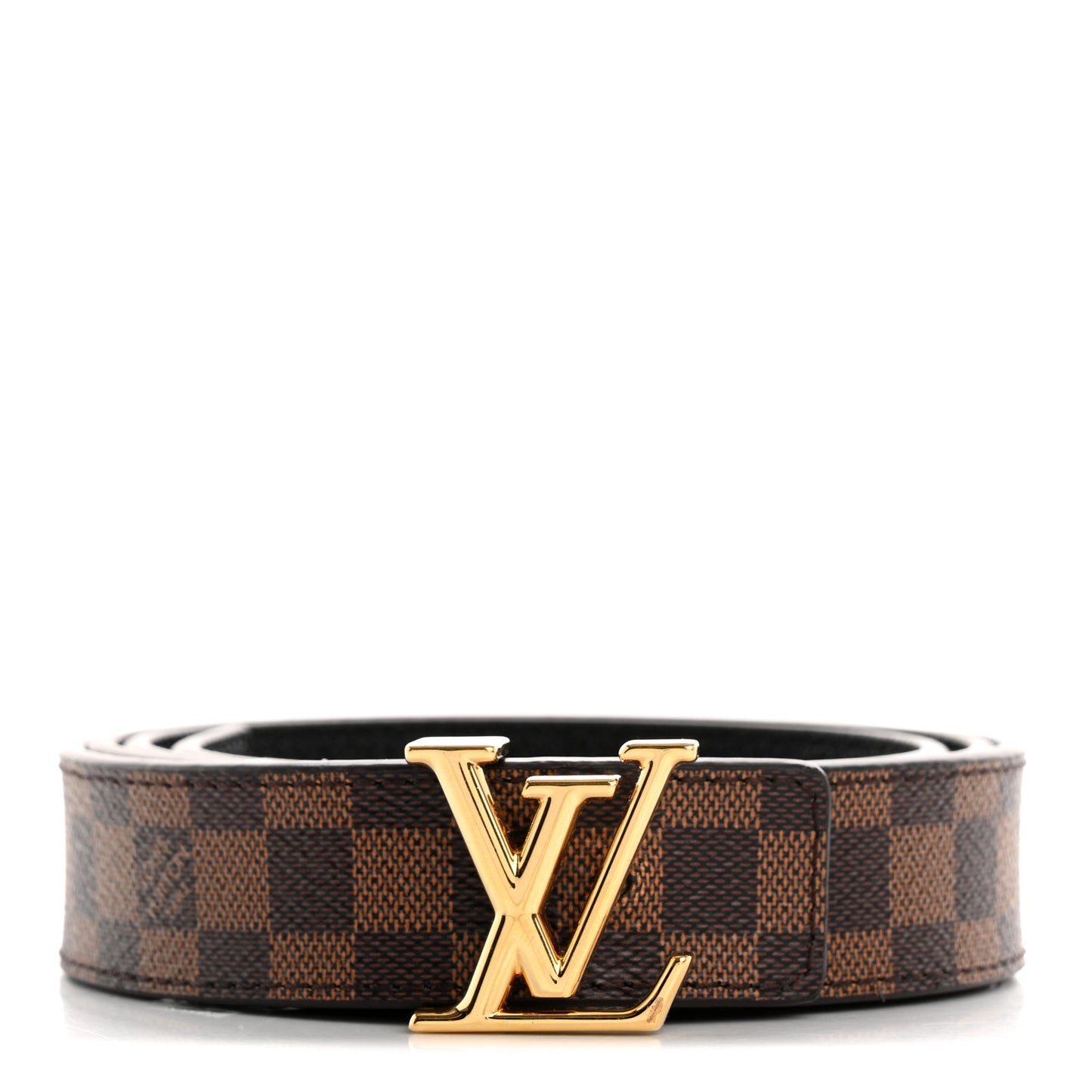 Calfskin Damier Ebene 25mm LV Iconic Reversible Belt 90 36