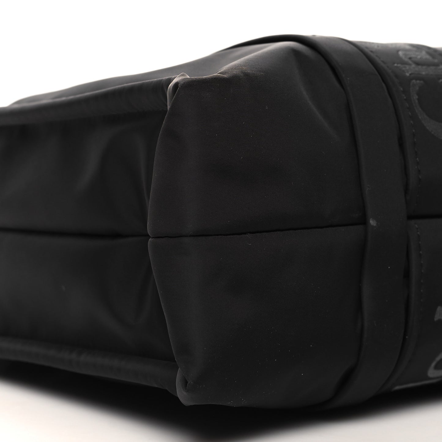 Recycled Polyester Medium Woody Ribbon Tote Black