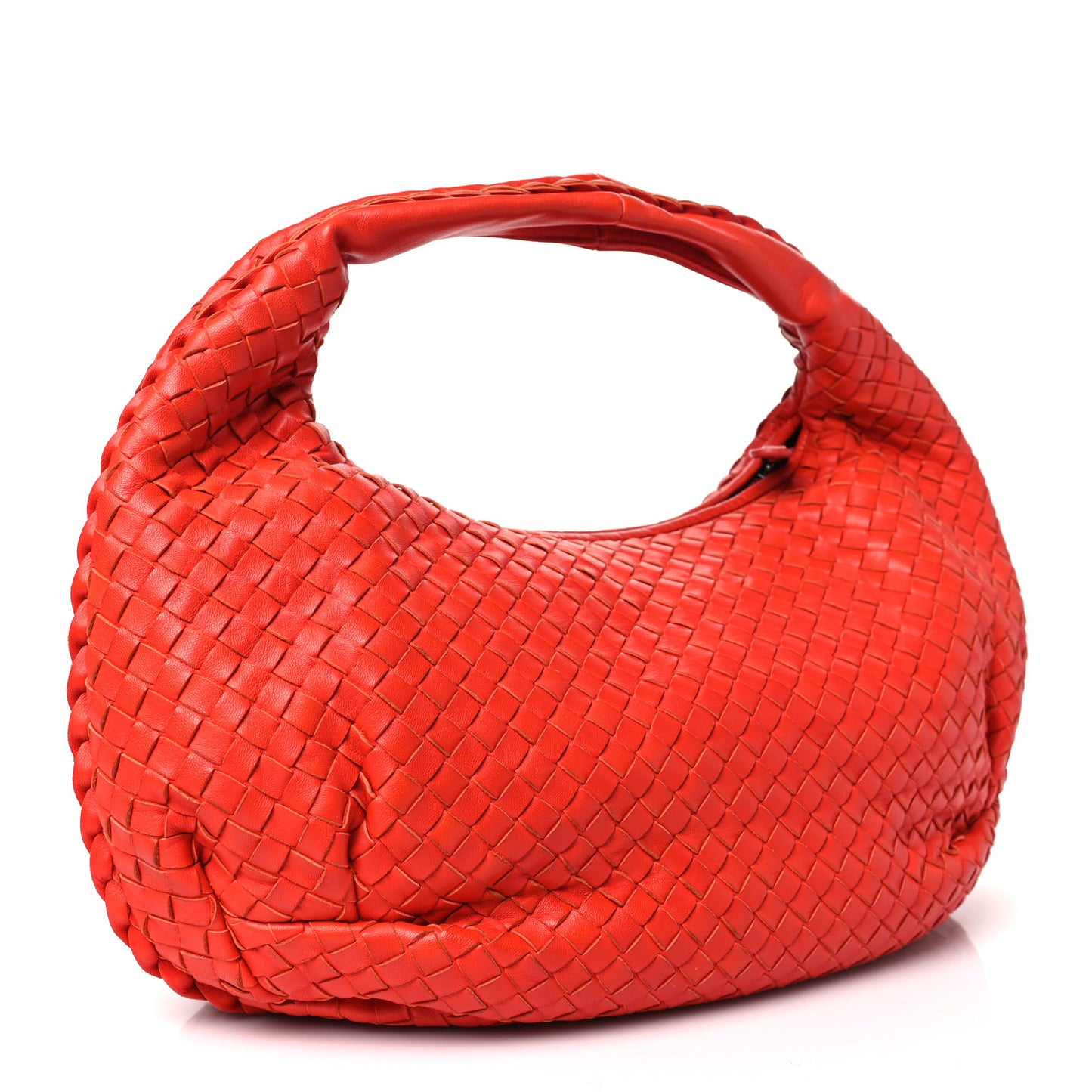 Nappa Intrecciato Medium Belly Veneta Hobo Orange