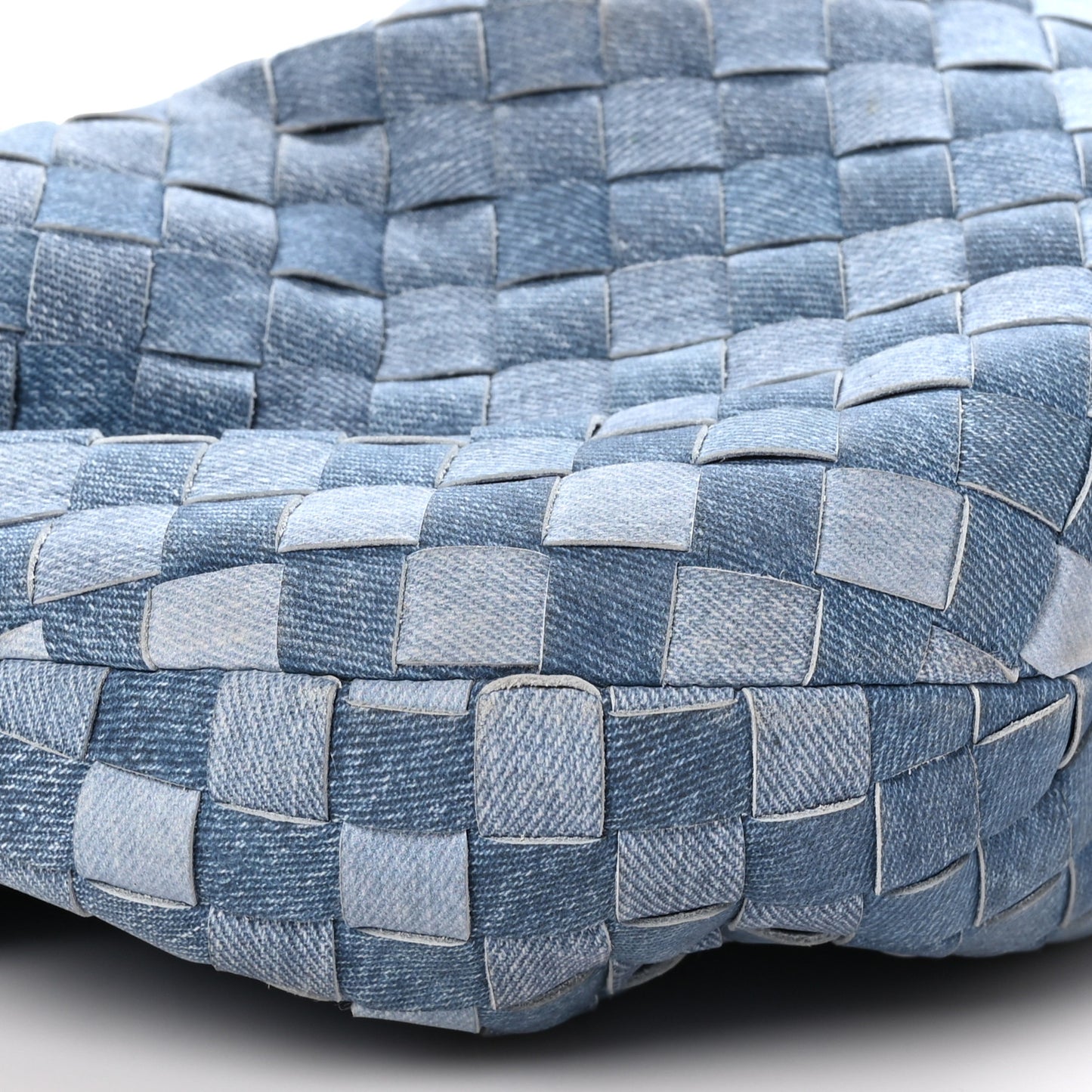 Nappa Denim Effect Intrecciato Teen Jodie Hobo Denim