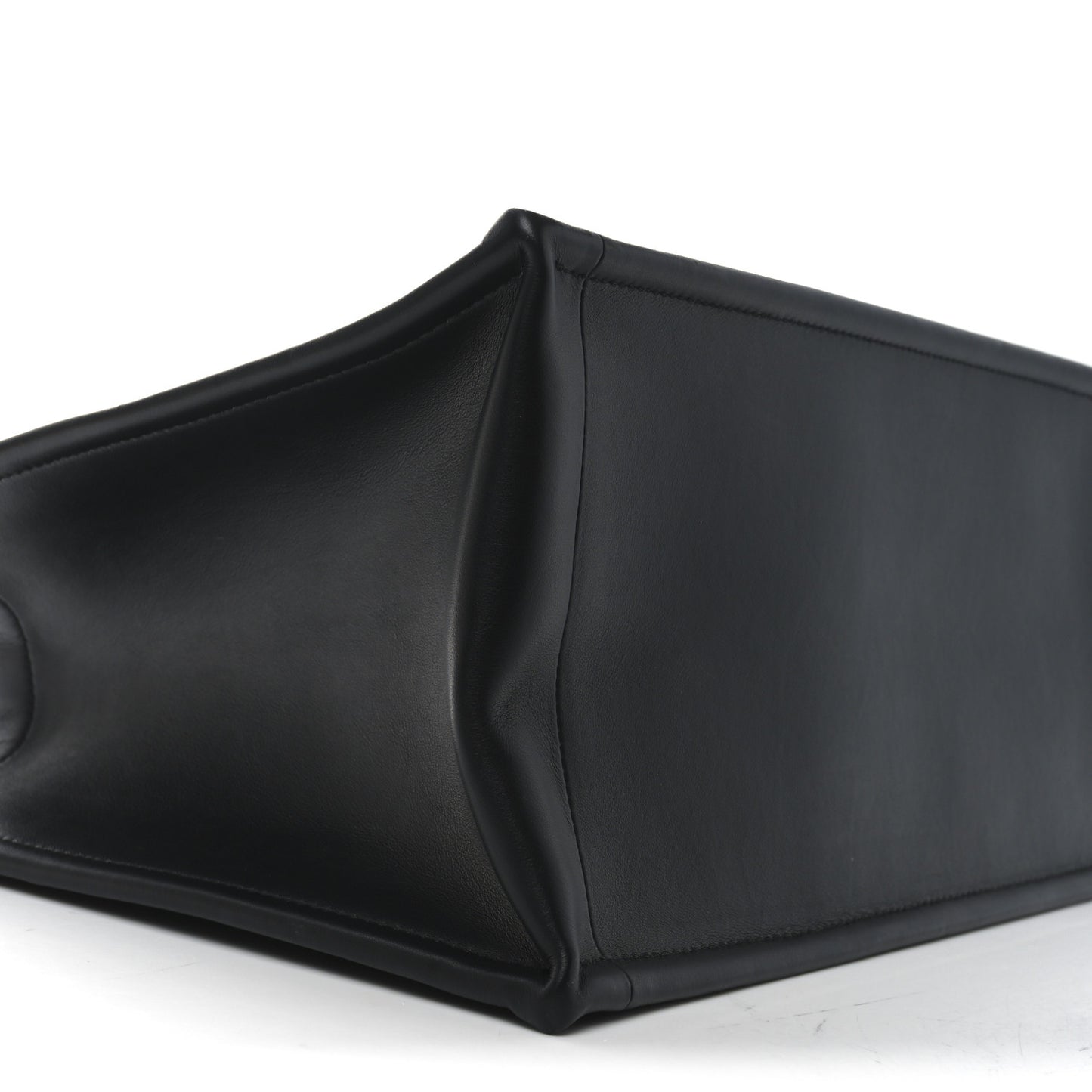 Calfskin Macro Cannage Medium Book Tote Black