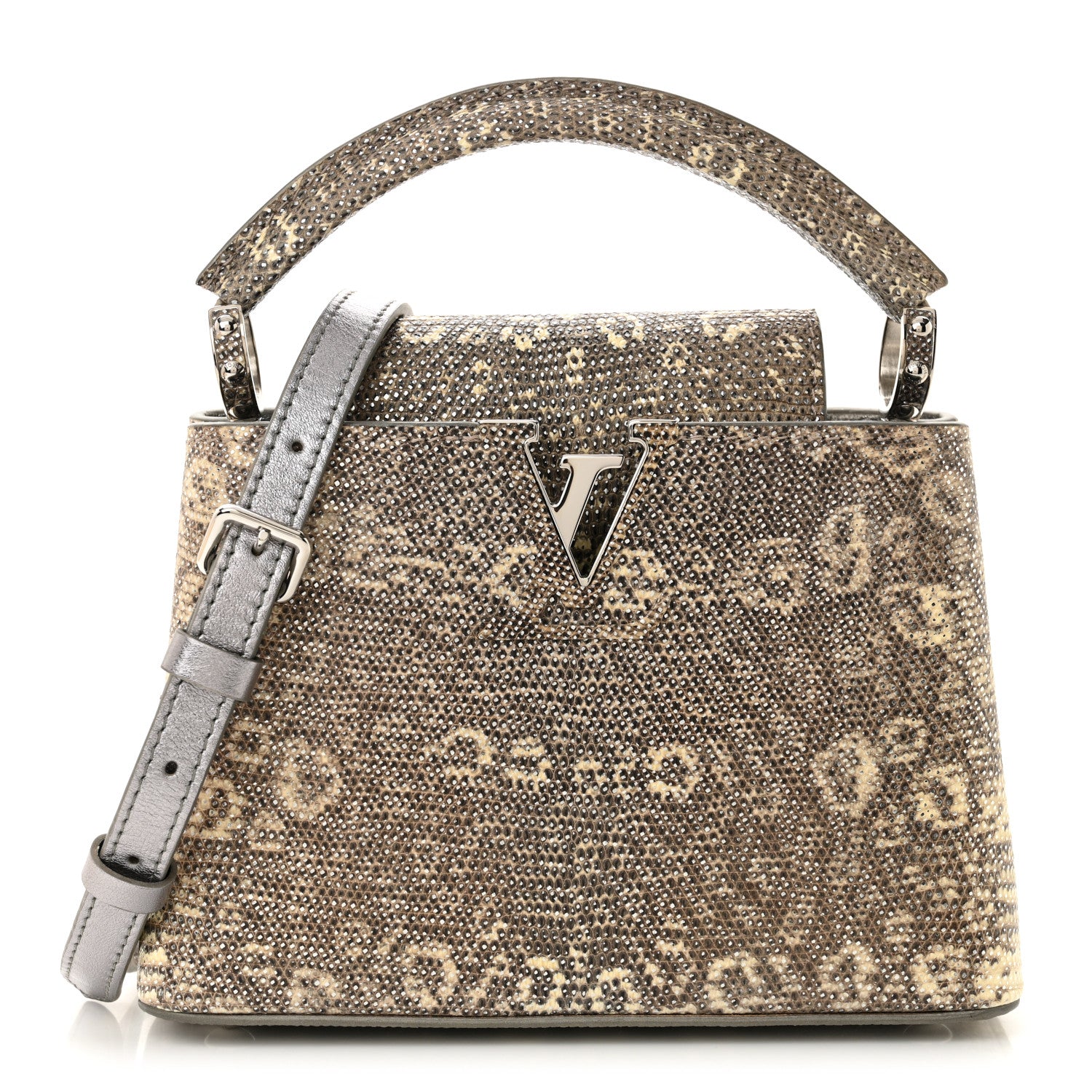 Louis Vuitton Lizard Mini Capucines Argento 1758590 – FASHIONPHILE
