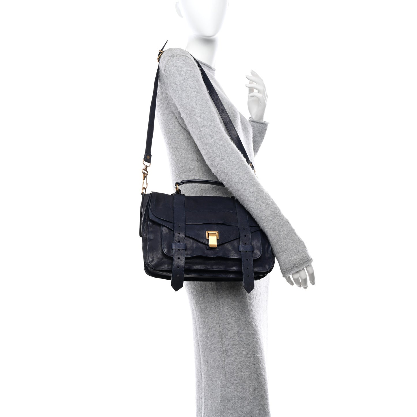 PROENZA SCHOULER Lambskin Medium PS1 Satchel Midnight