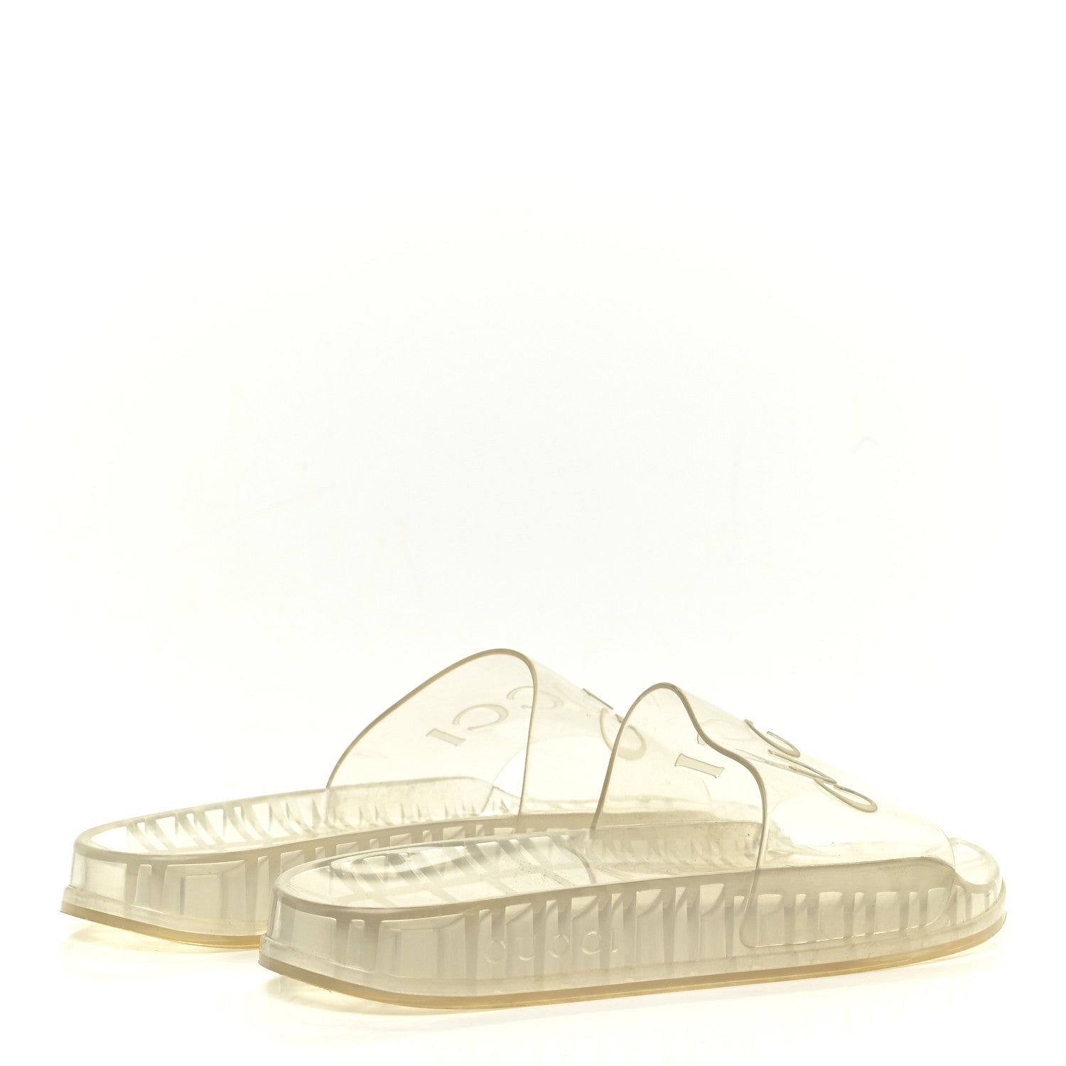 Gucci Rubber Mens Pursuit Slide Sandals 8 Transparent 4 of 10