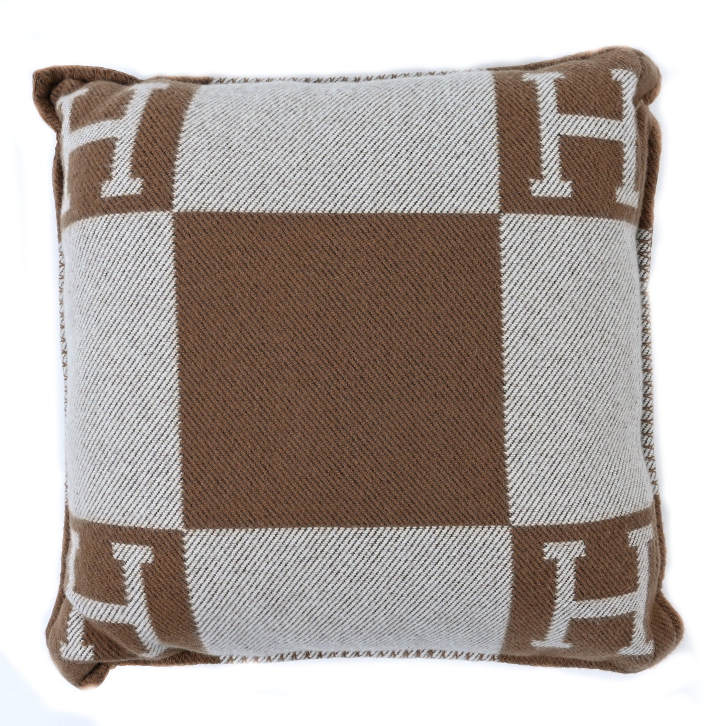 Wool Cashmere Avalon Pillow PM Ecru Camel