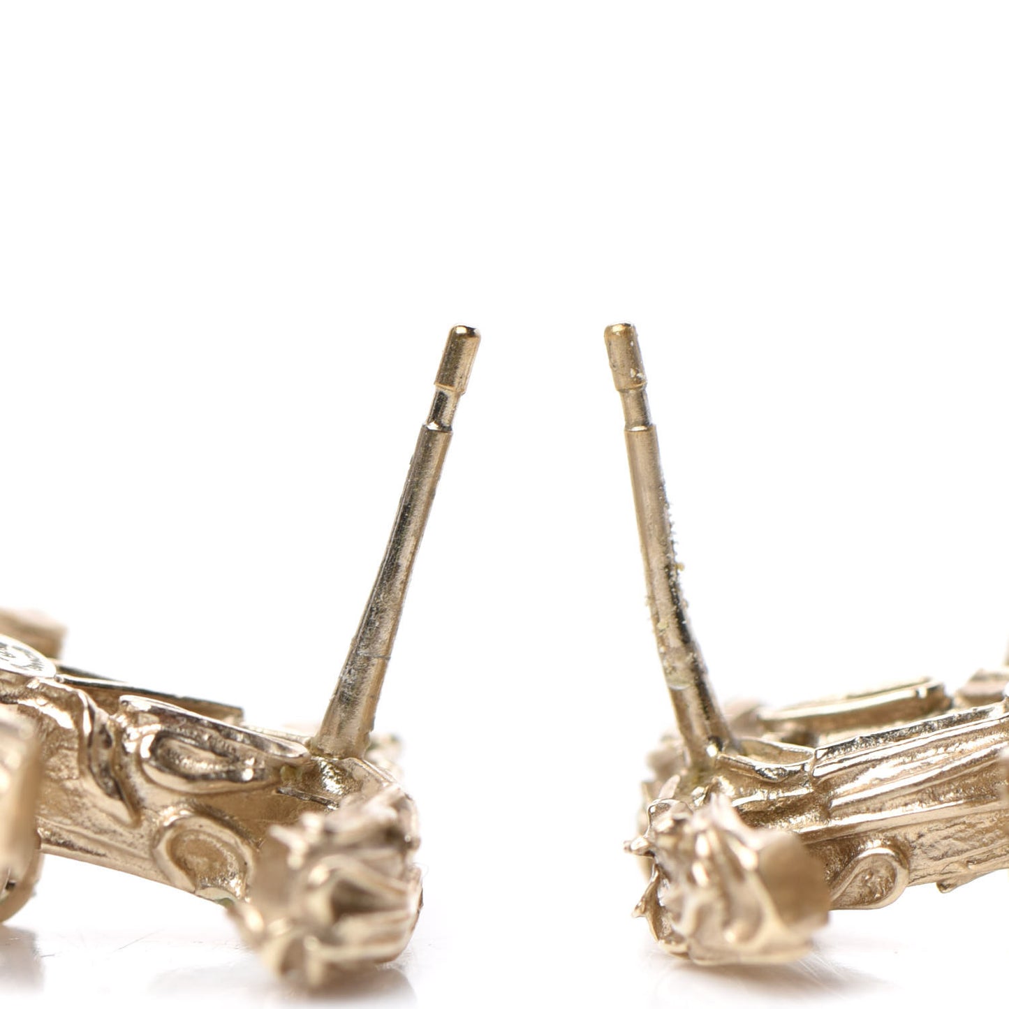 Crystal CC Earrings Light Gold