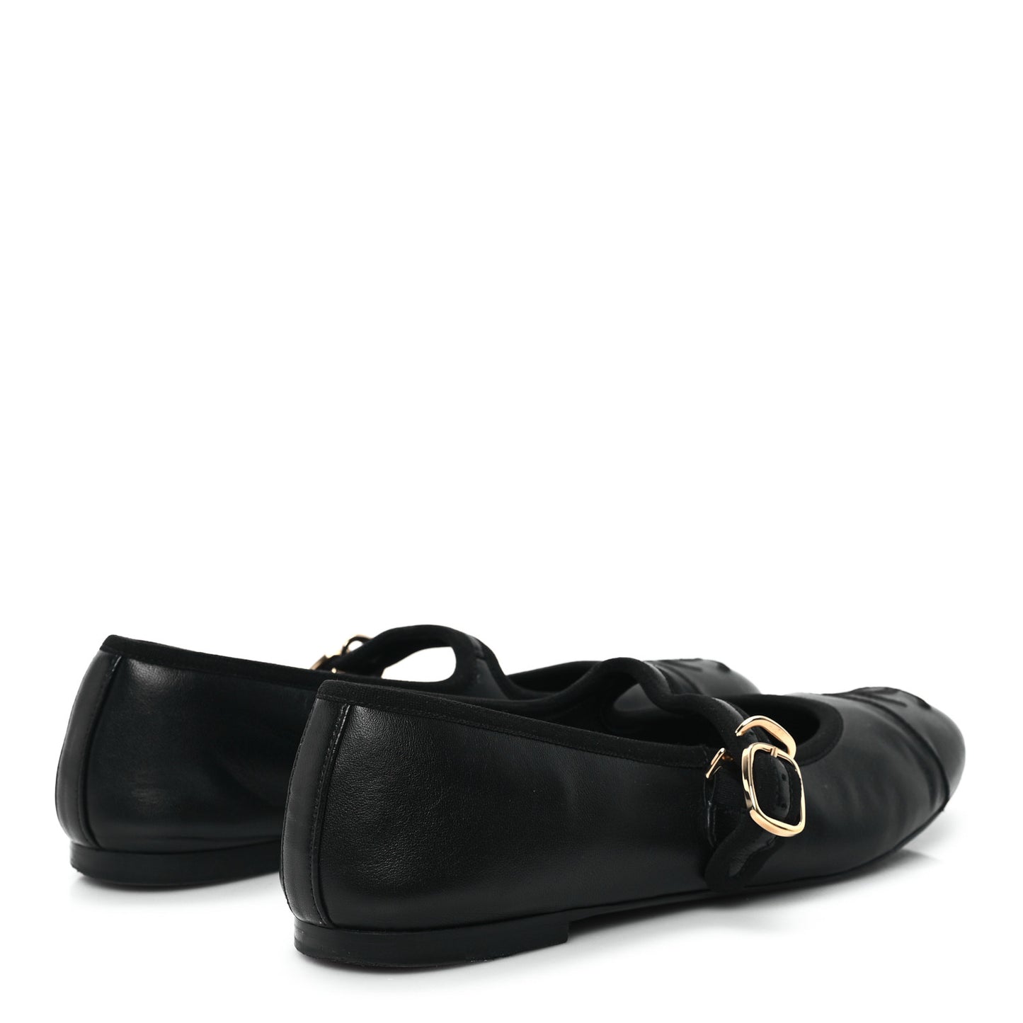 Lambskin Mary Jane Flats 39.5 Black