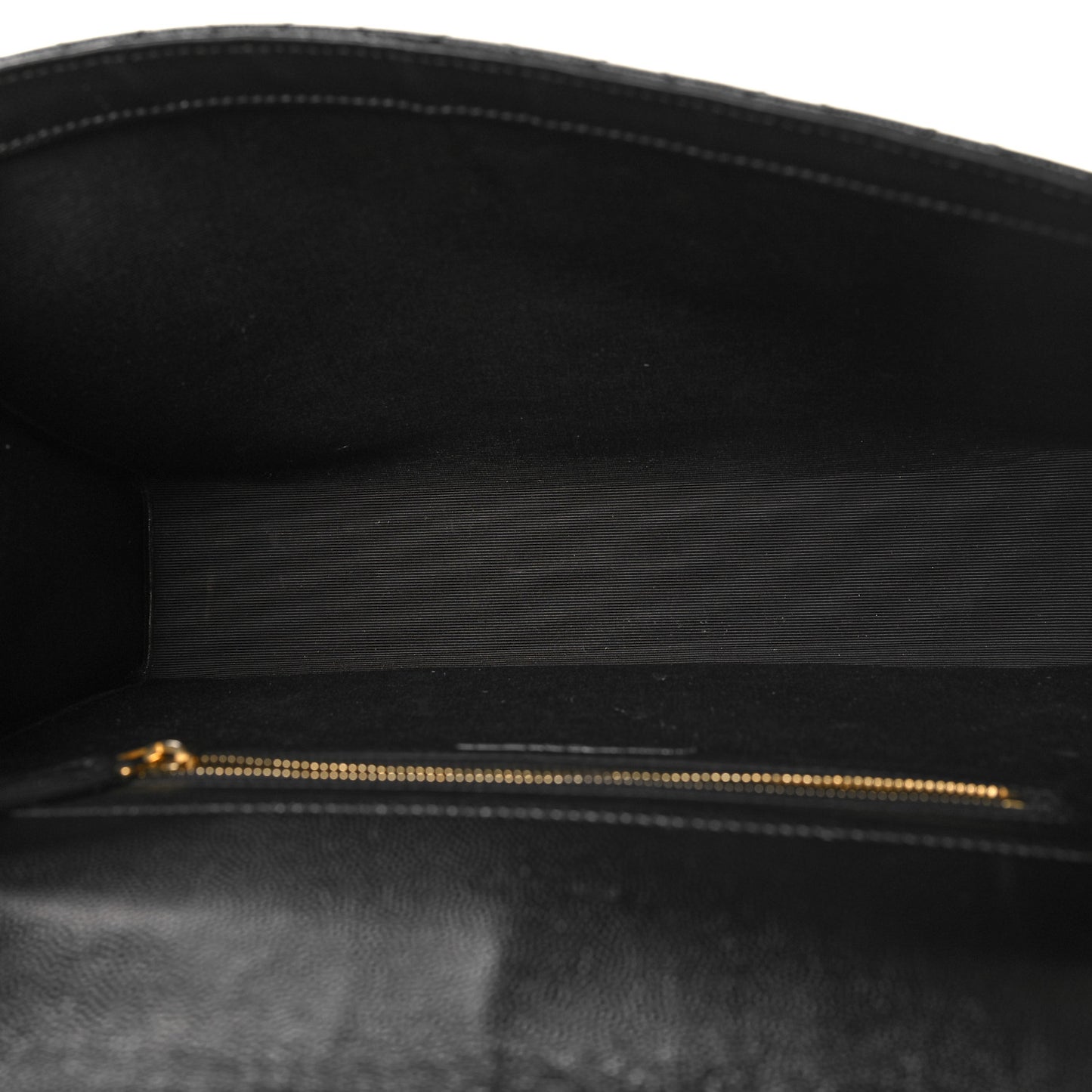 Grain De Poudre Textured Mixed Matelasse Large Triquilt Monogram Satchel Black